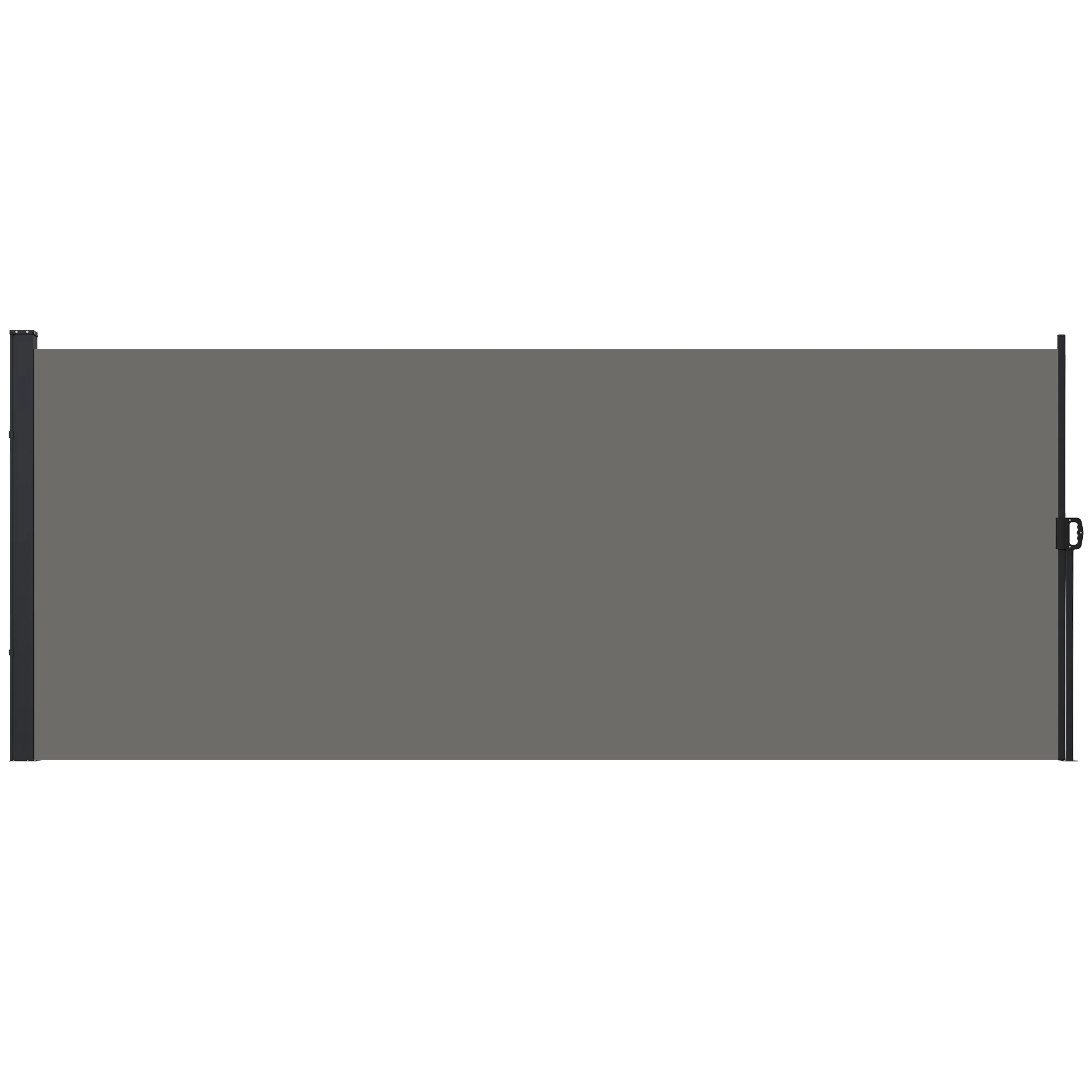 13' x 6' Retractable Side Awning, Full Cassette Privacy Screen, Dark Grey - Image 12