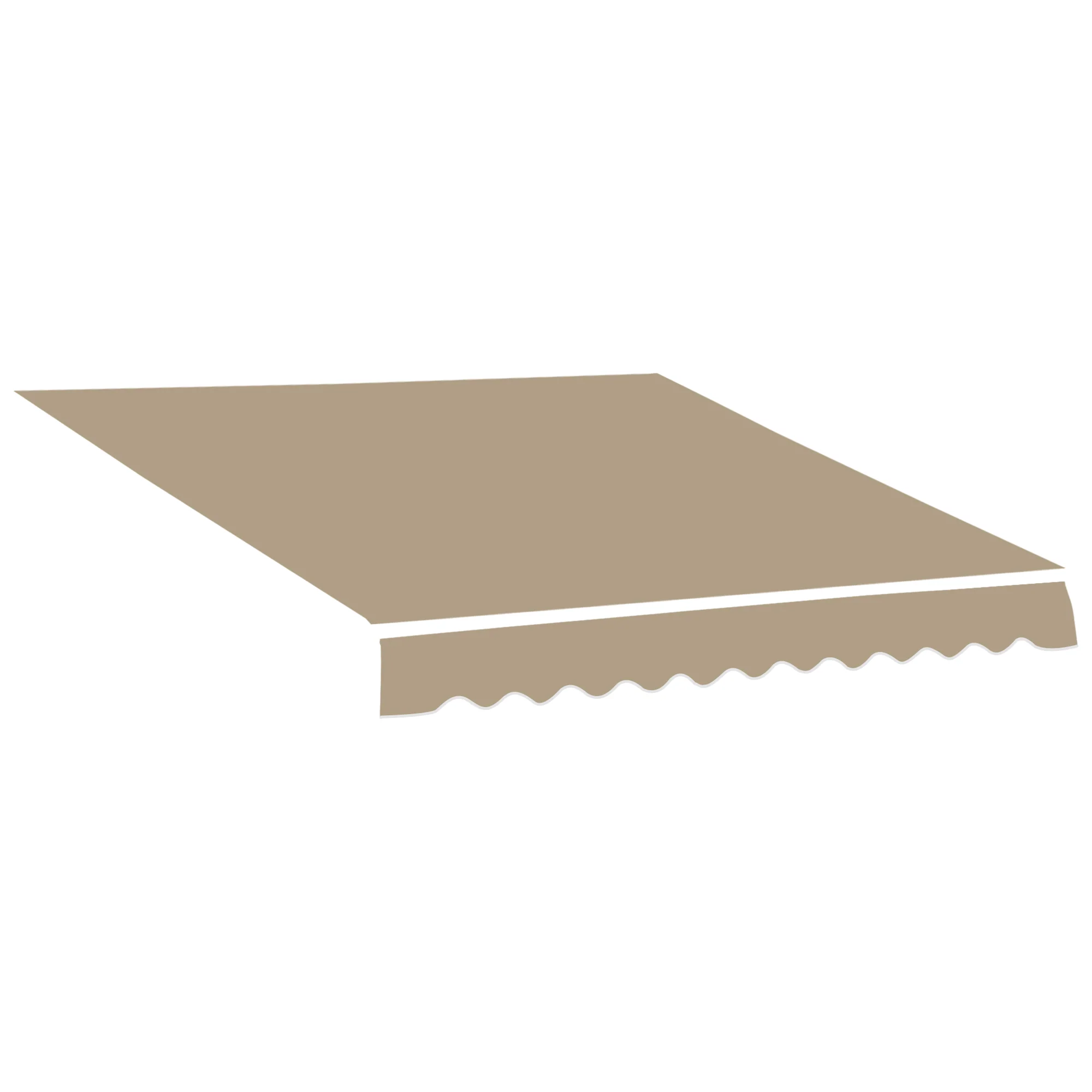 13' x 8' Retractable Awning Fabric Replacement, 280gsm UV Resistant Fabric, Beige - Image 2