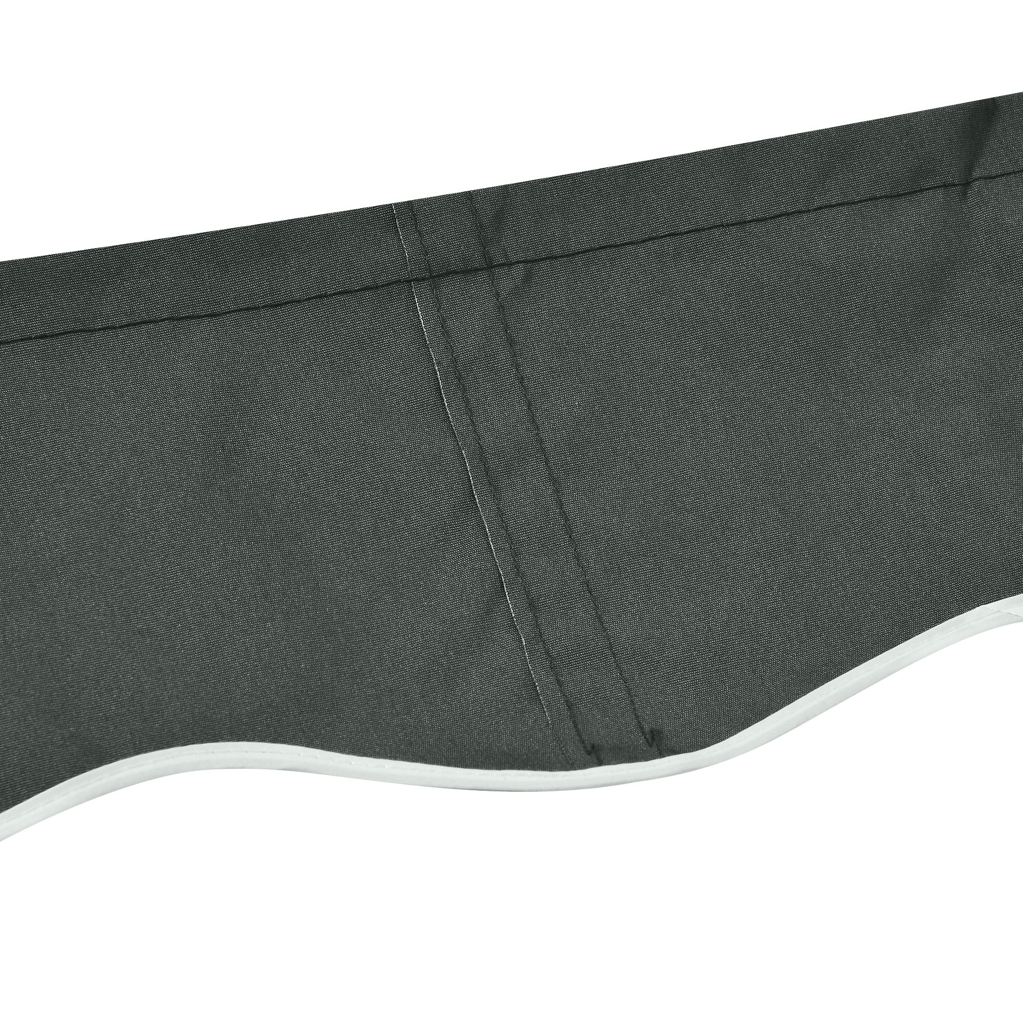 13' x 8' Retractable Awning Fabric Replacement, 280gsm UV Resistant Fabric, Grey - Image 11