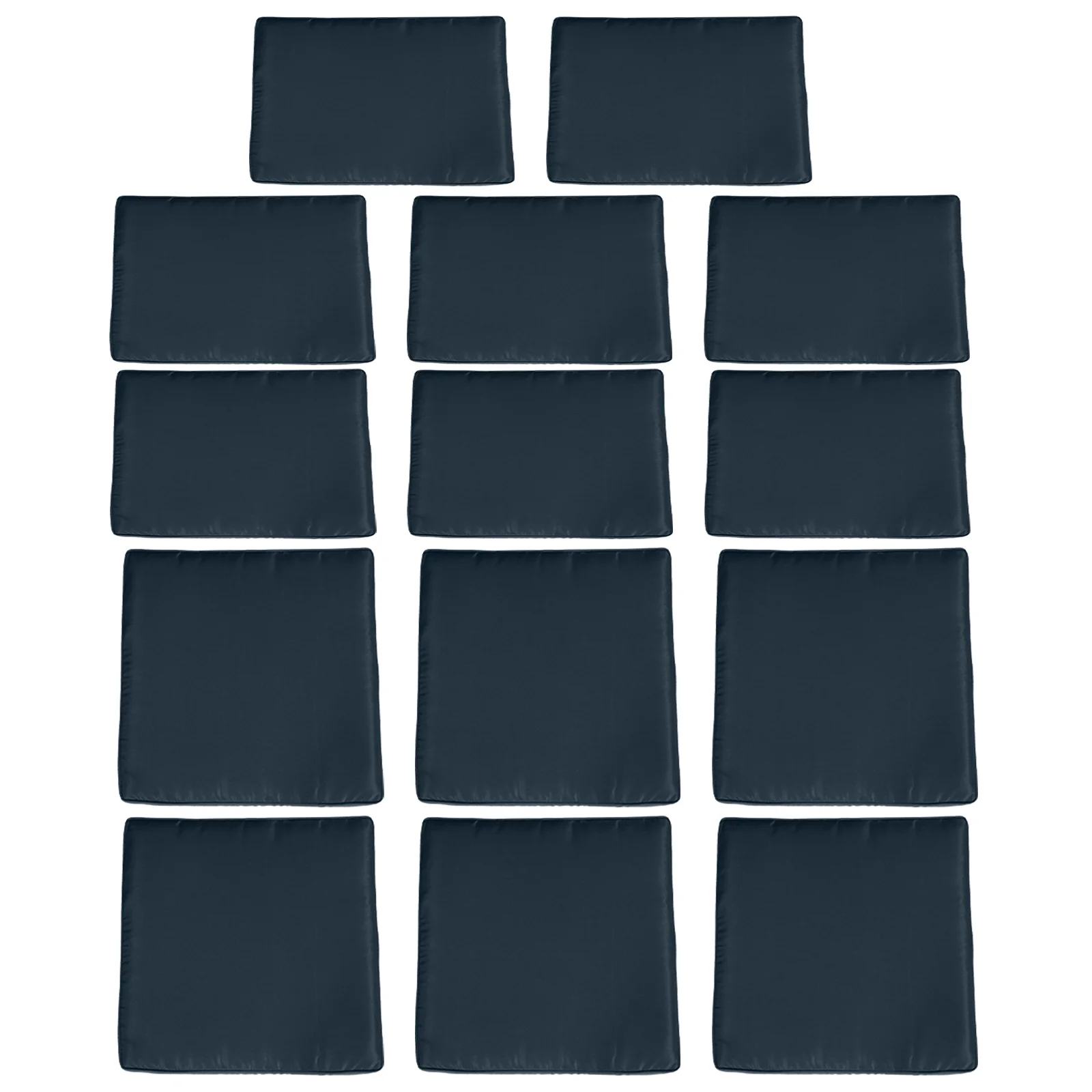 14pc Patio Rattan Sofa Set Cushion Cover Replacement Set, No Cushion Included, Blue - Image 2