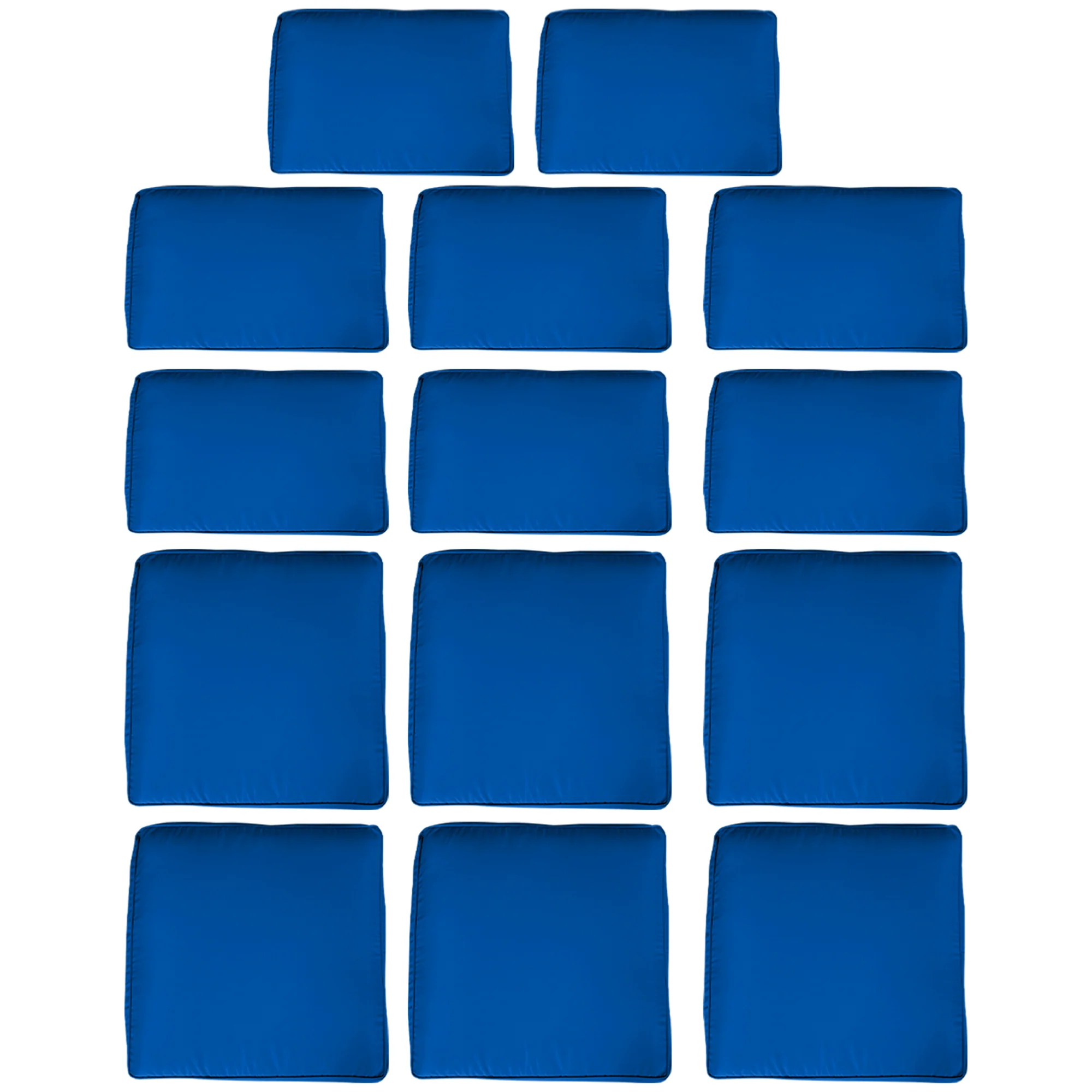 14pc Patio Rattan Sofa Set Cushion Cover Replacement Set, No Cushion Included, Navy Blue - Image 2