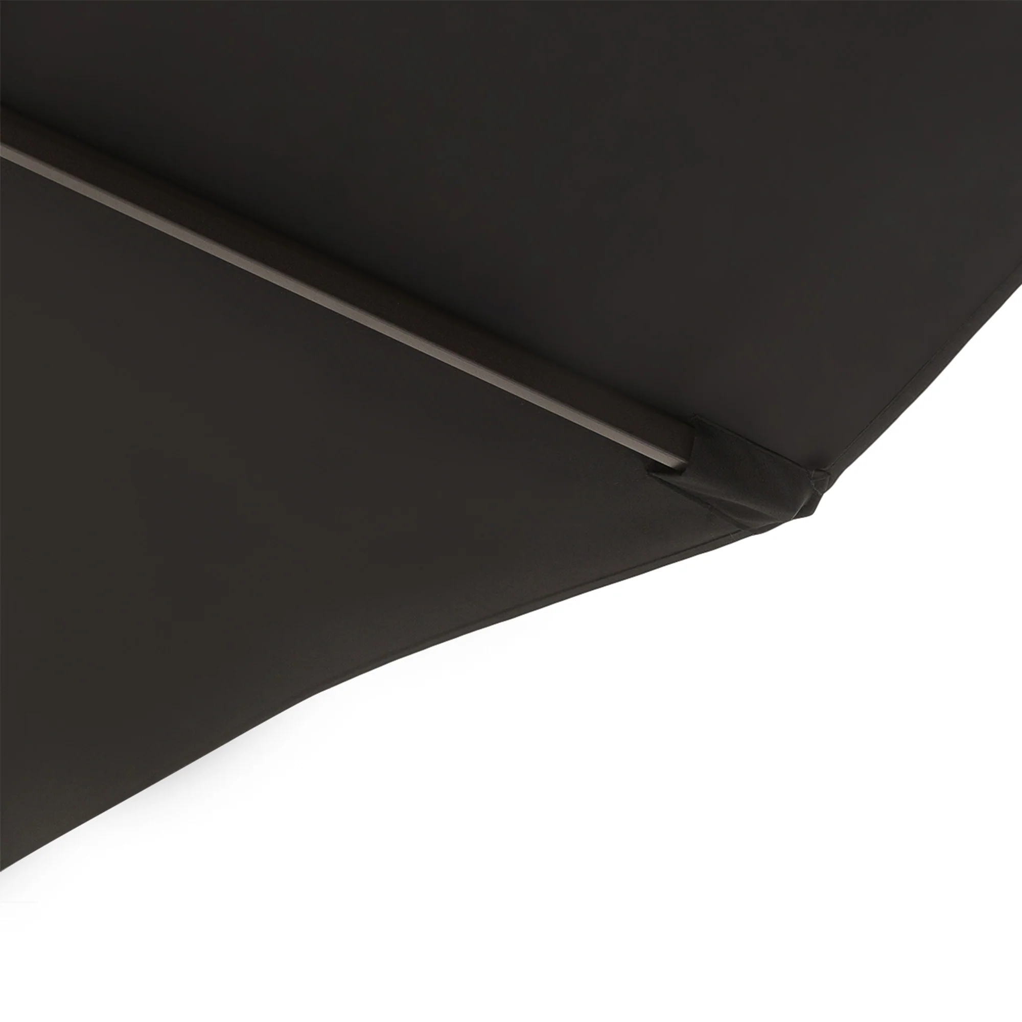 15' Twin Canopy Patio Umbrella with Crank, Air Vents, Black - Image 10
