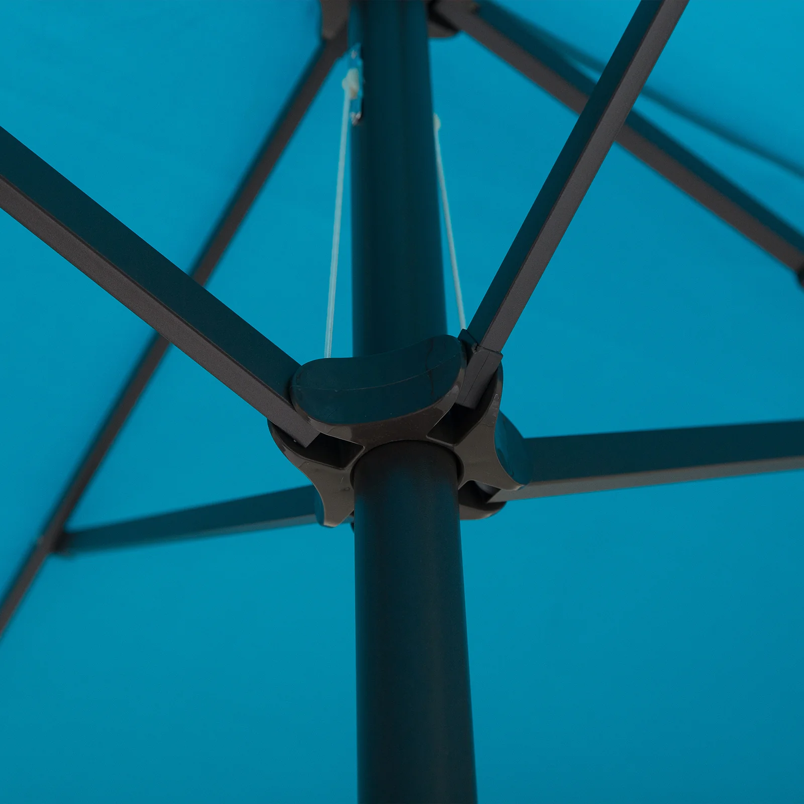 15' Twin Canopy Patio Umbrella with Crank, Air Vents, Sky Blue - Image 10