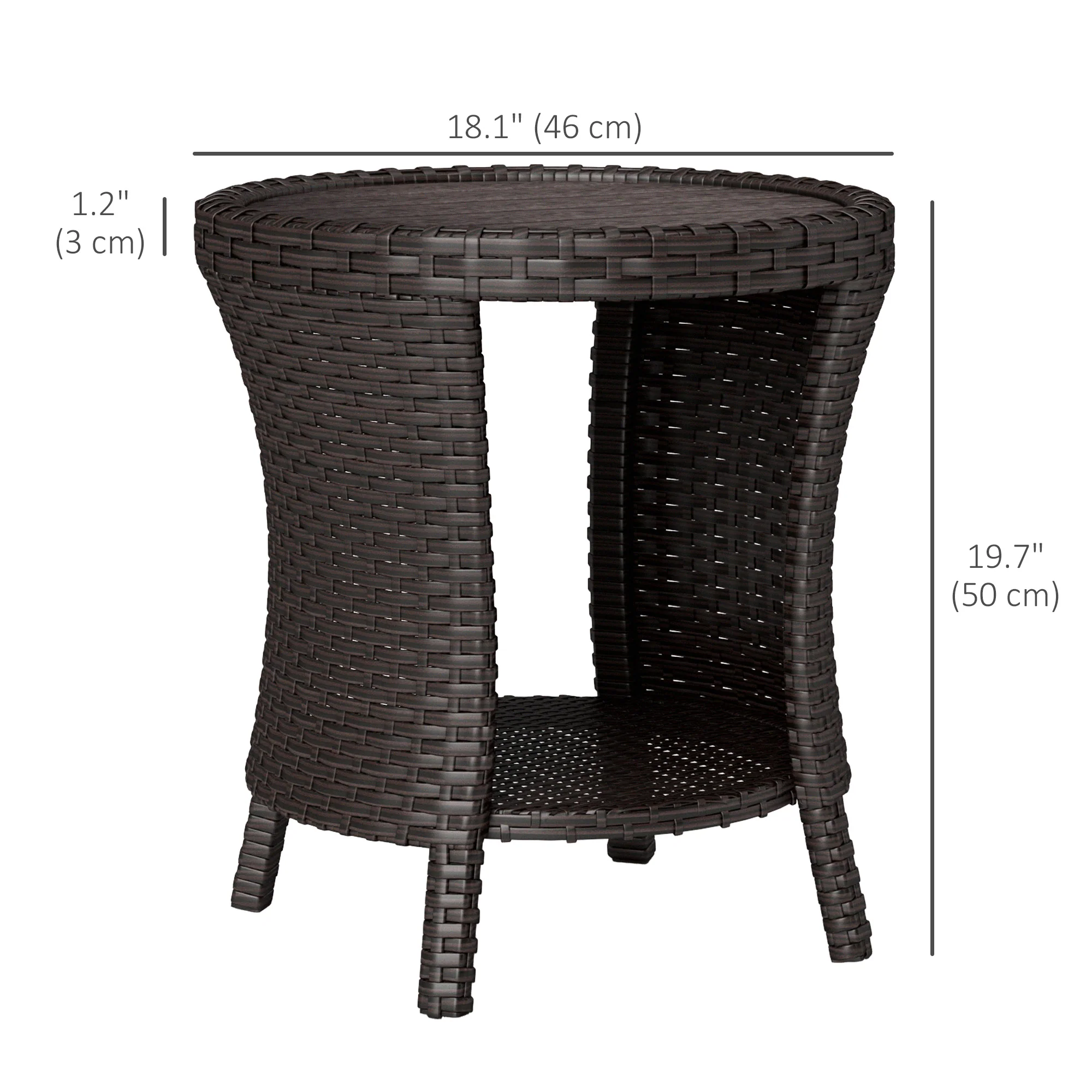 Reclining Outdoor Wicker Lounge Chair w/ Cushion, Adjustable Backrest & Footrest, Brown - Image 5