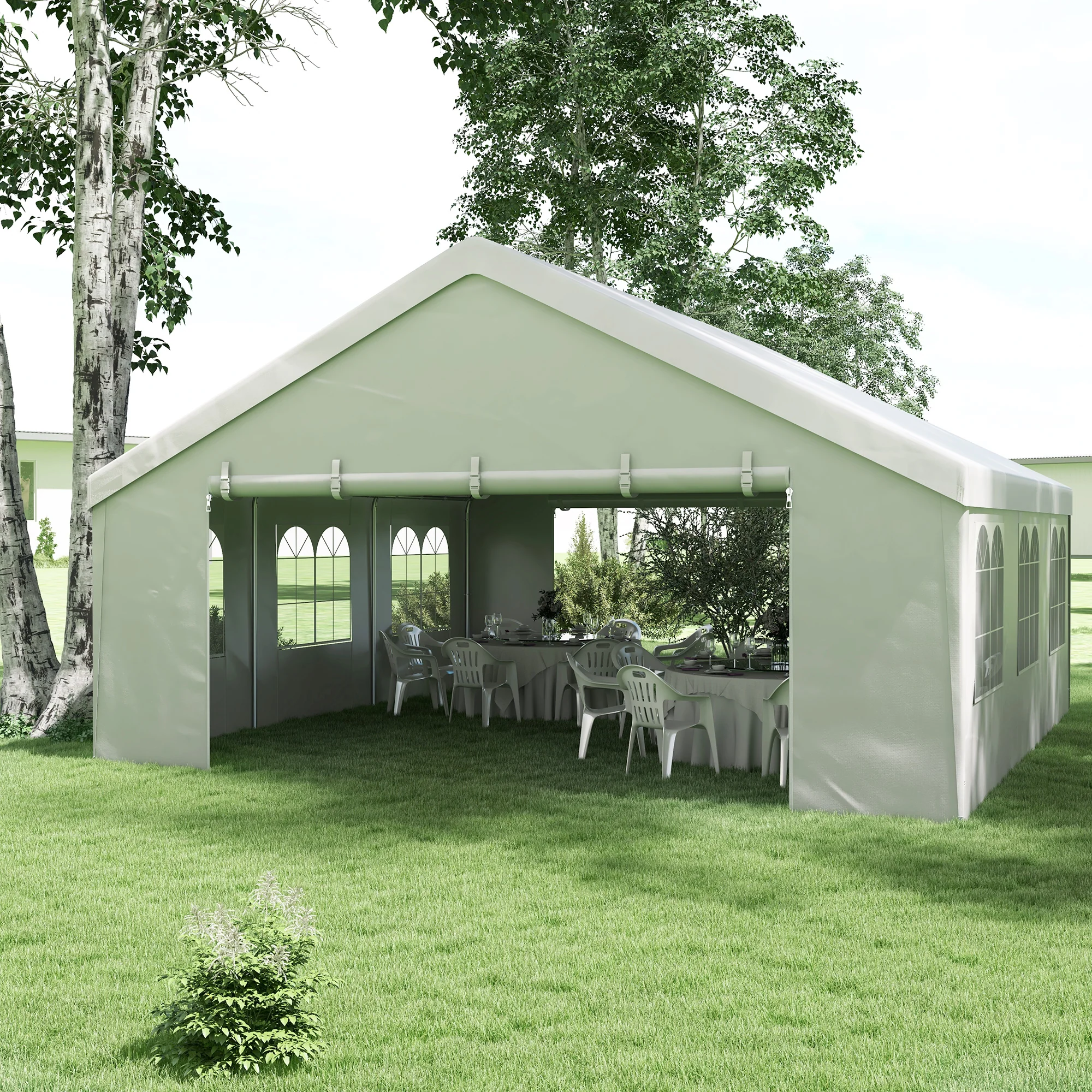 19.5' x 19' Event Tent with 2 Doors & 6 Mesh Windows - Image 4