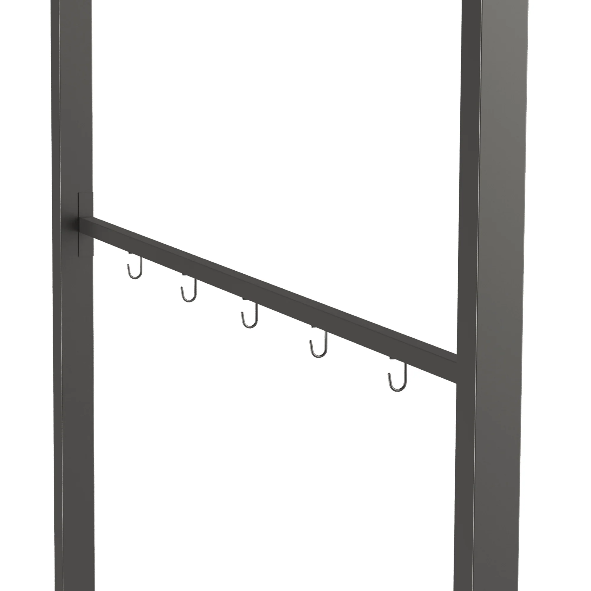7.2' x 5' BBQ Grill Gazebo Tent with Metal Frame, Curved Canopy & 10 Hooks, Beige - Image 9