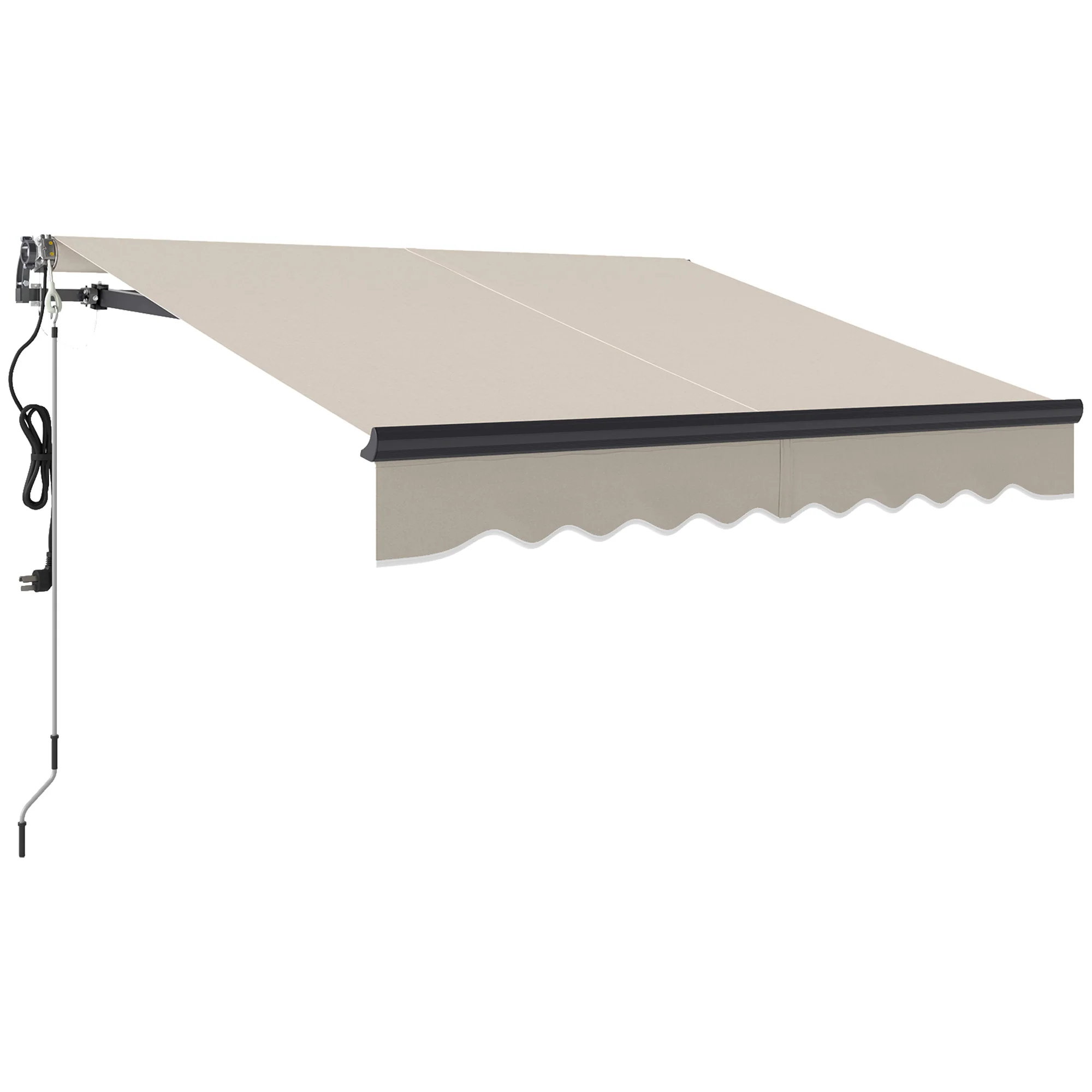 2.5 x 2m Electric Awning with Remote Controller for  Garden Patio Door Window, Beige - Image 12