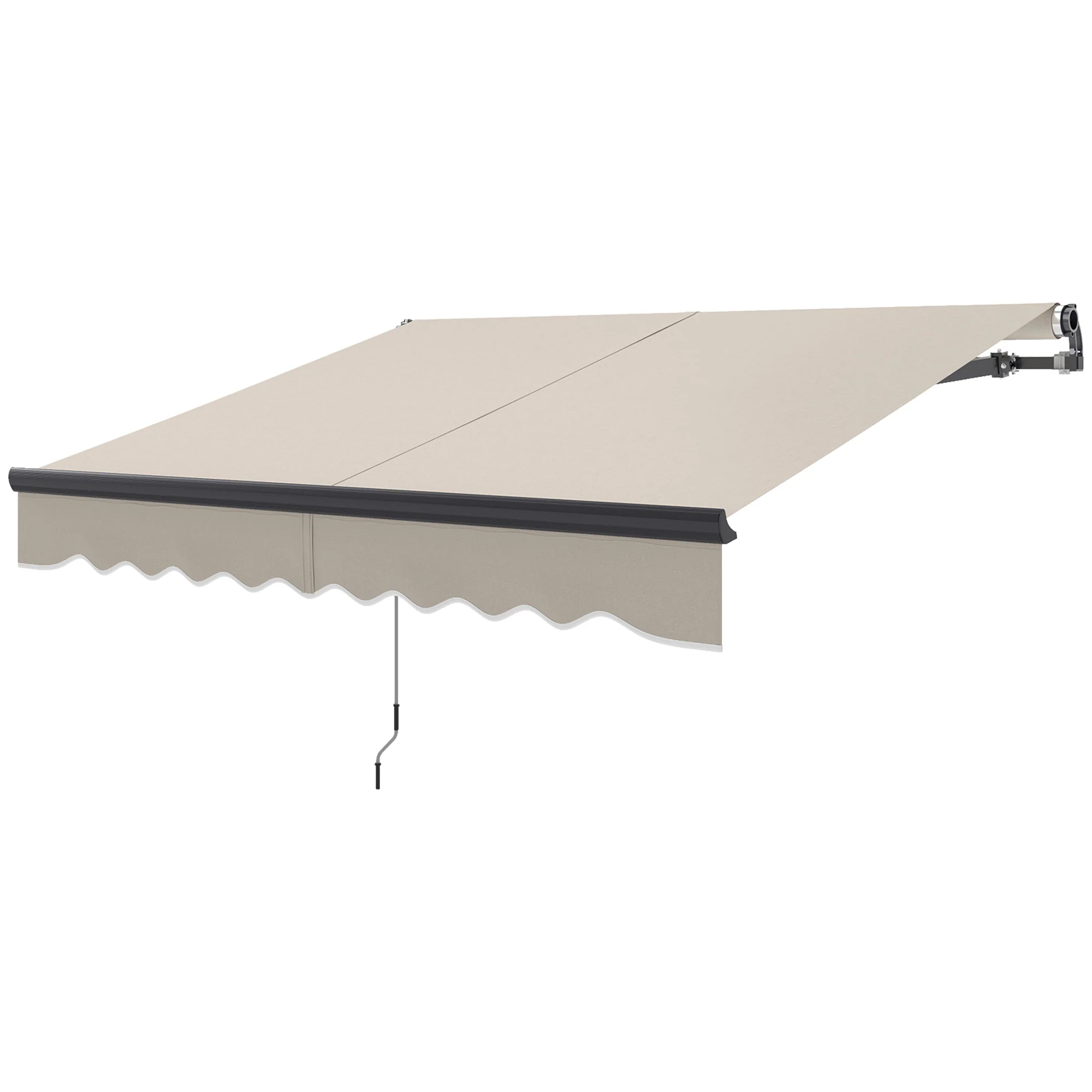 2.5 x 2m Electric Awning with Remote Controller for  Garden Patio Door Window, Beige - Image 2