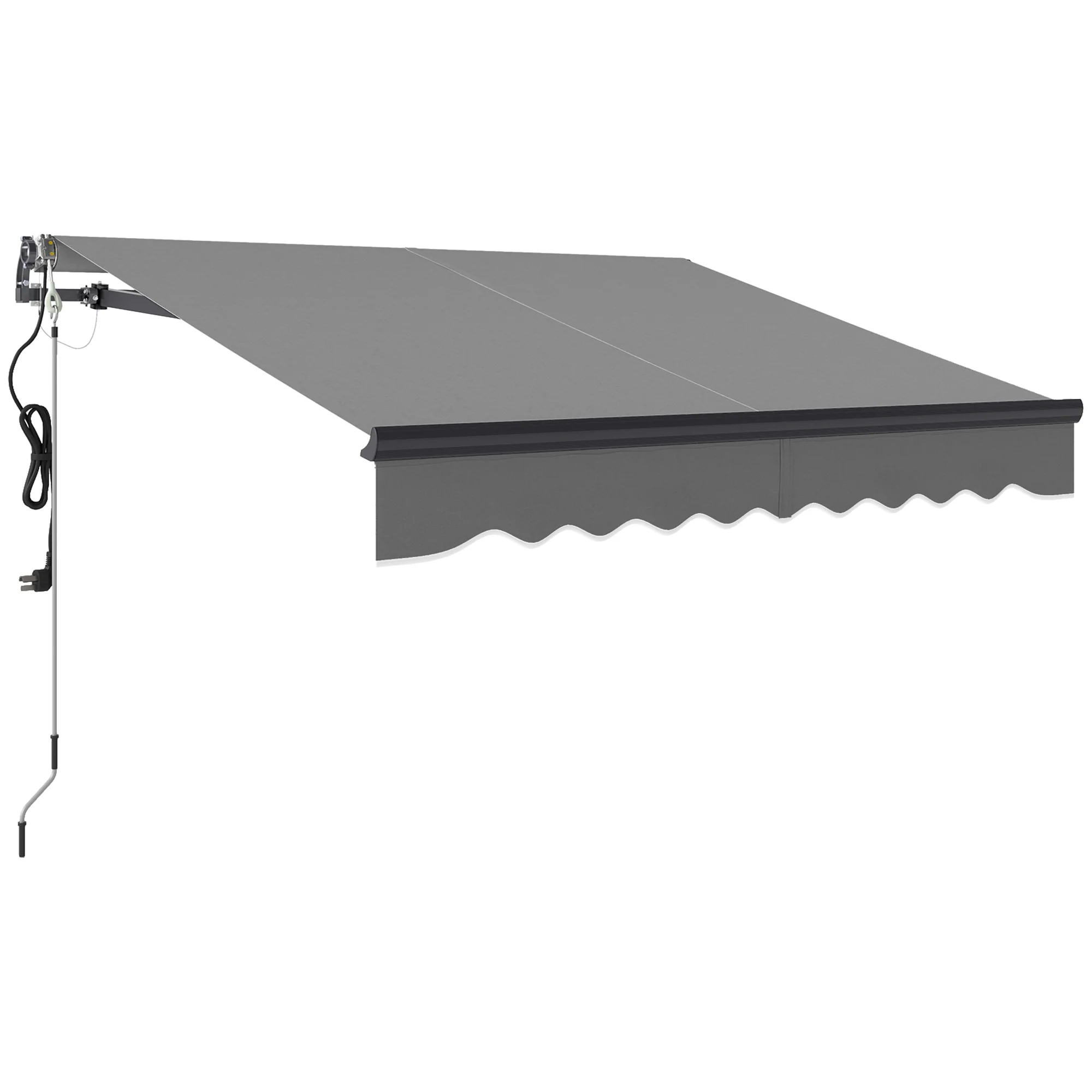 2.5 x 2m Electric Awning with Remote Controller for Garden Patio Door Window, Dark Grey - Image 12