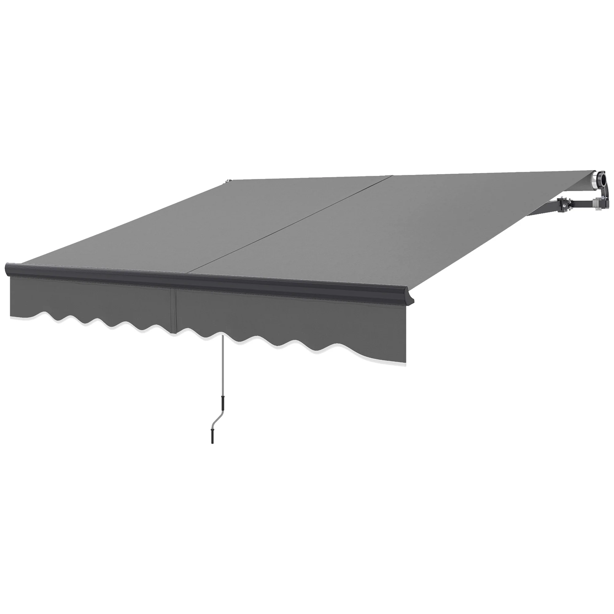 2.5 x 2m Electric Awning with Remote Controller for Garden Patio Door Window, Dark Grey - Image 2