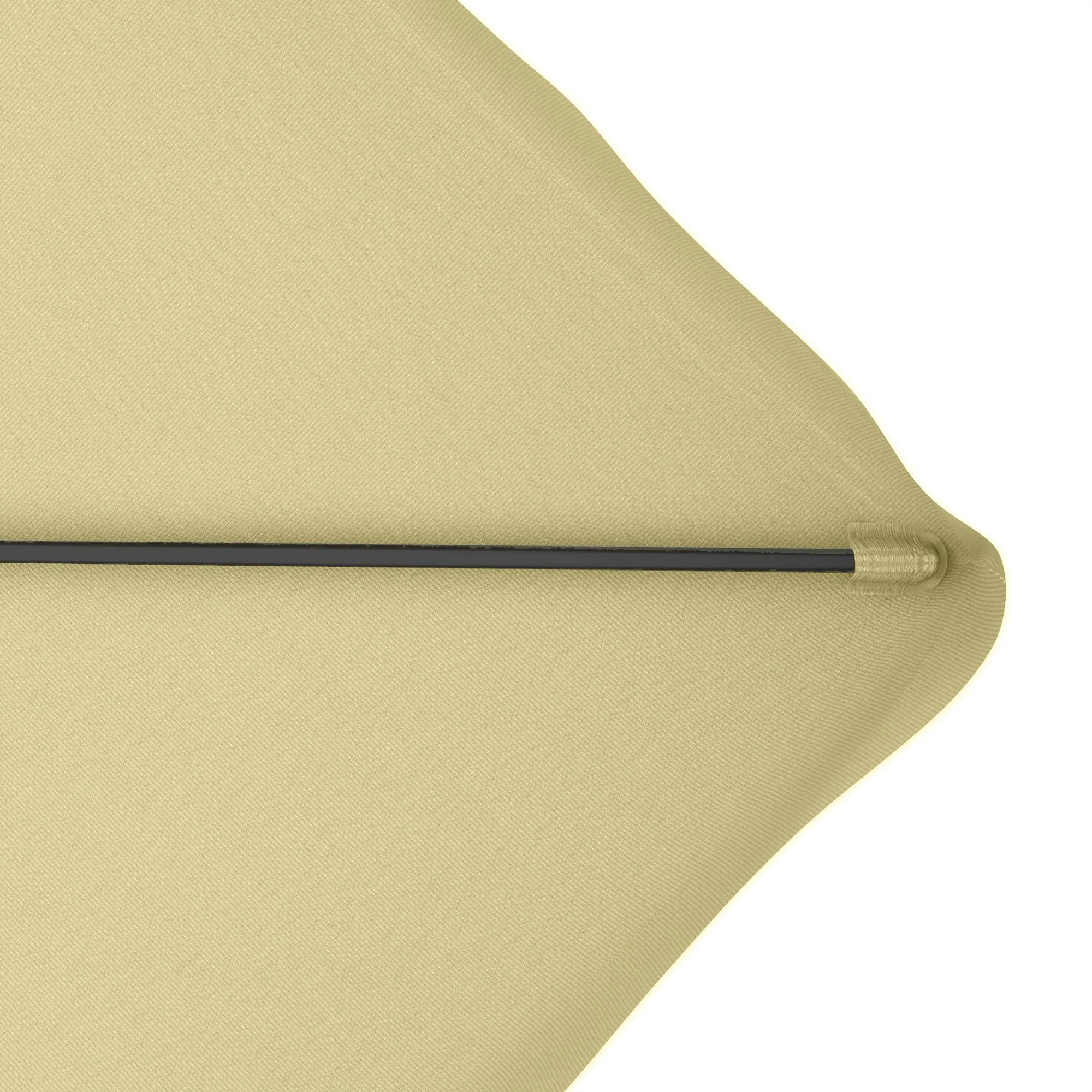2.5m Square Patio Double Top Cantilever Umbrella with Cross Base and Ruffles, Beige - Image 11
