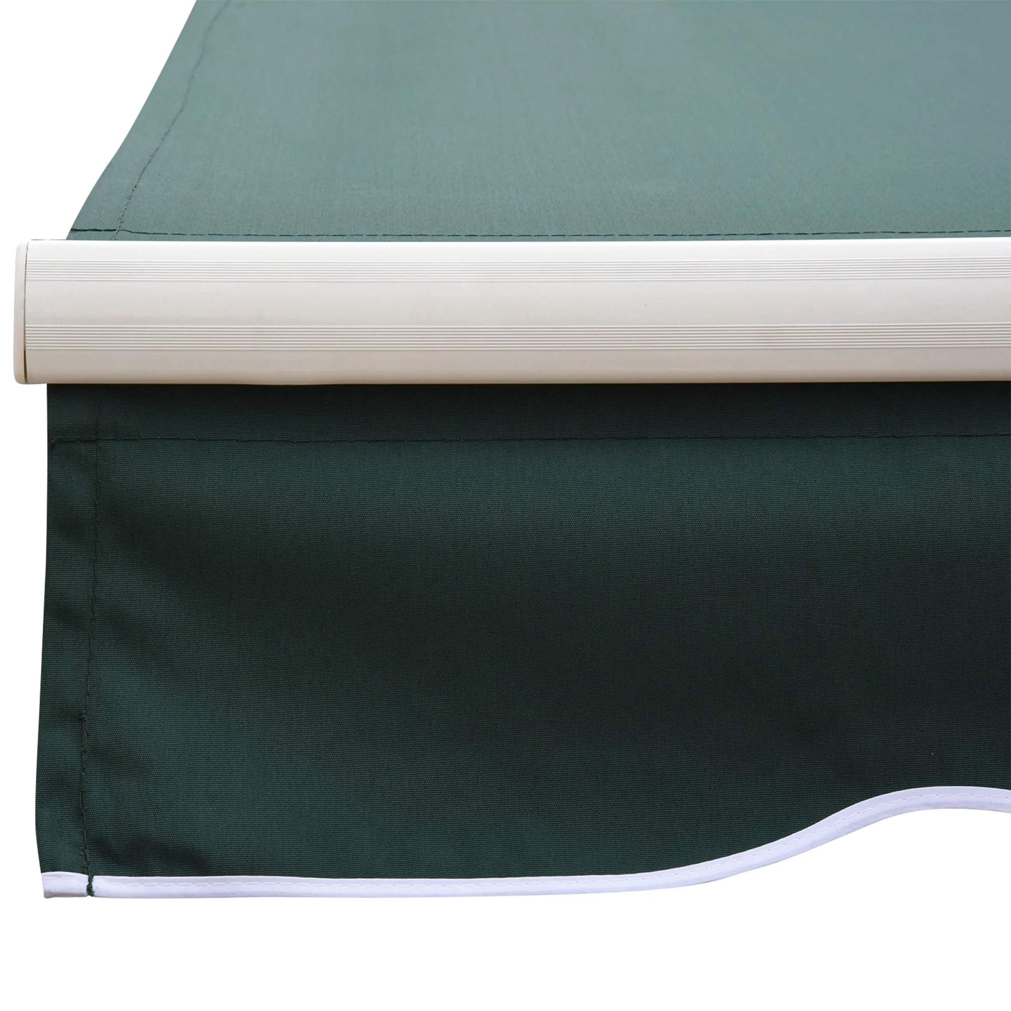 2.5 x 2m Manual Retractable Awning Canopy with Winding Handle for Patio, Green - Image 11