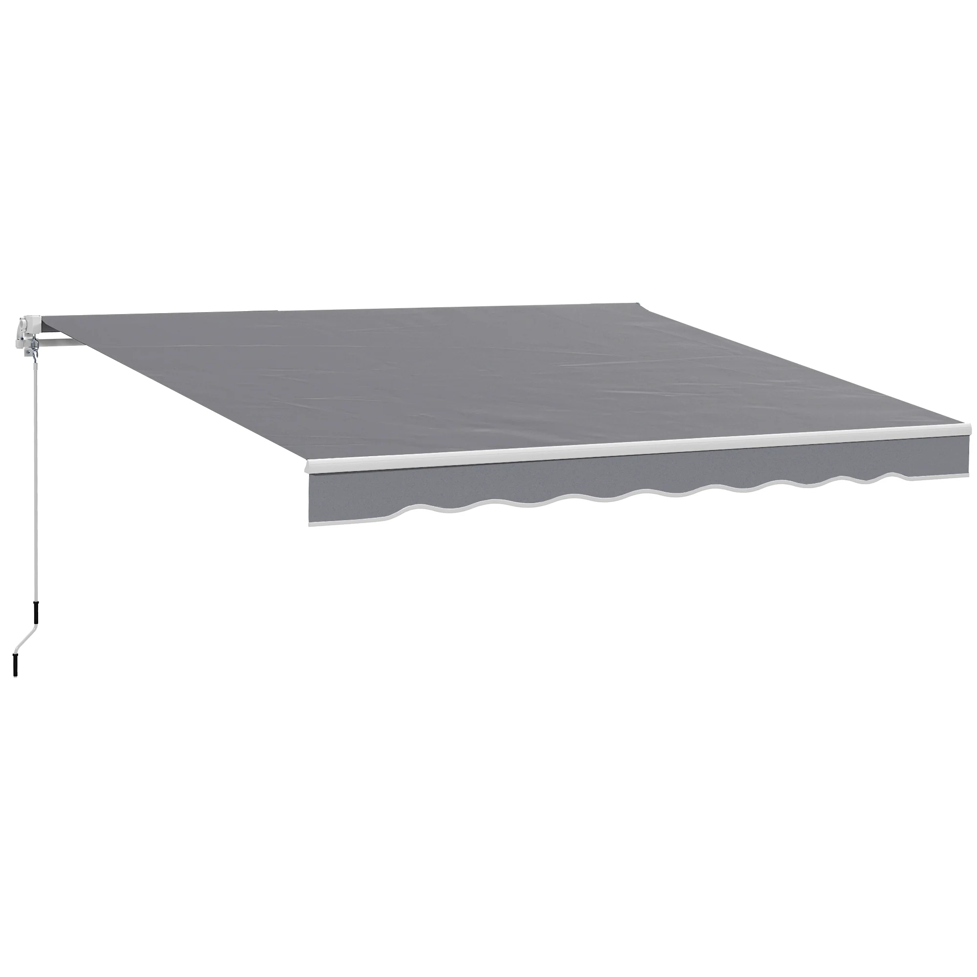 2.5 x 2m Retractable Awning with Aluminium Frame & Crank, Dark Grey - Image 12