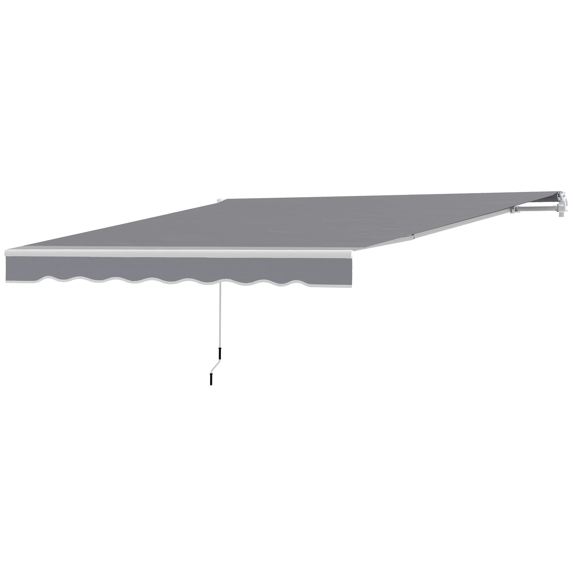2.5 x 2m Retractable Awning with Aluminium Frame & Crank, Dark Grey - Image 2