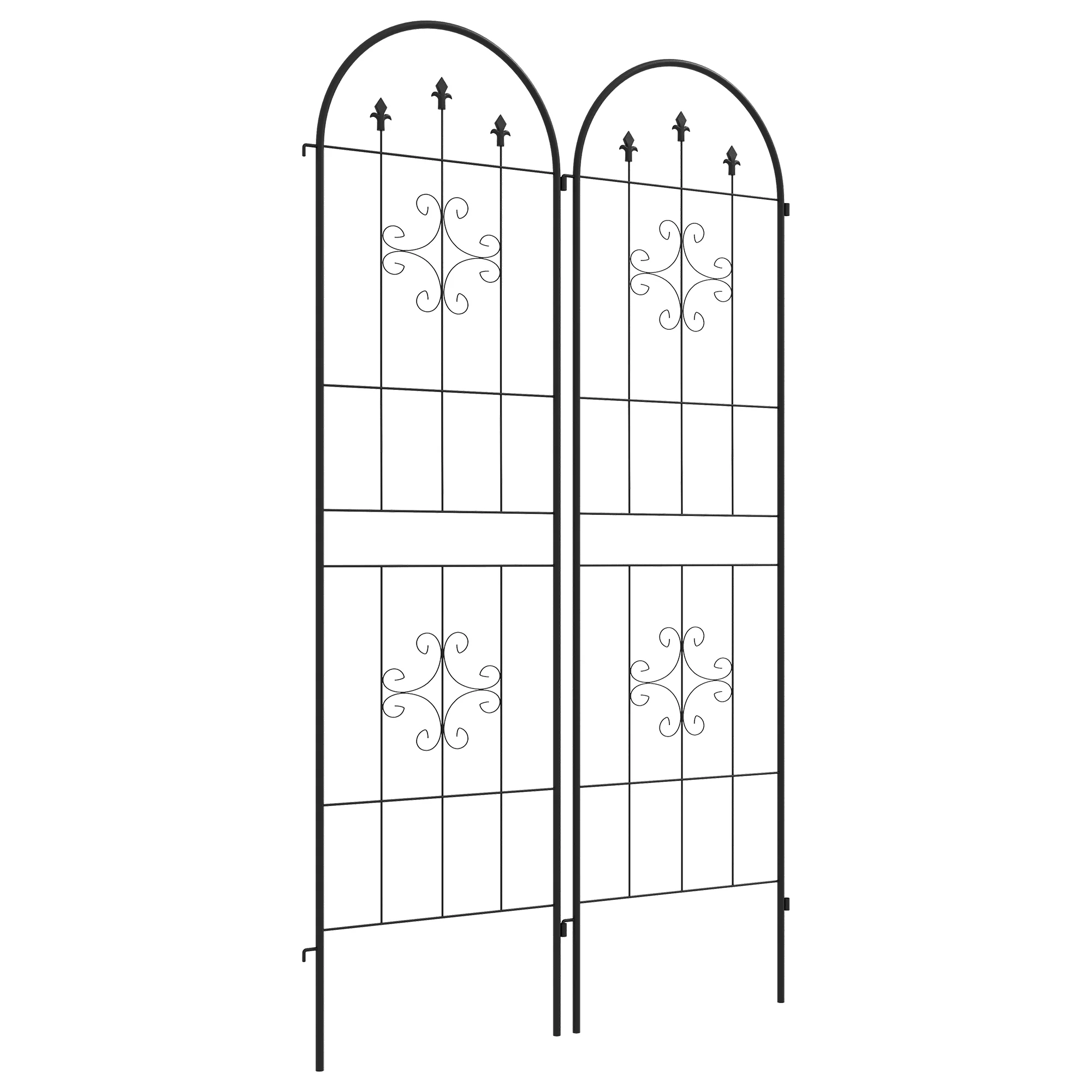 2-Pack 20" x 71" Metal Garden Trellis with Arrow Design - Image 12