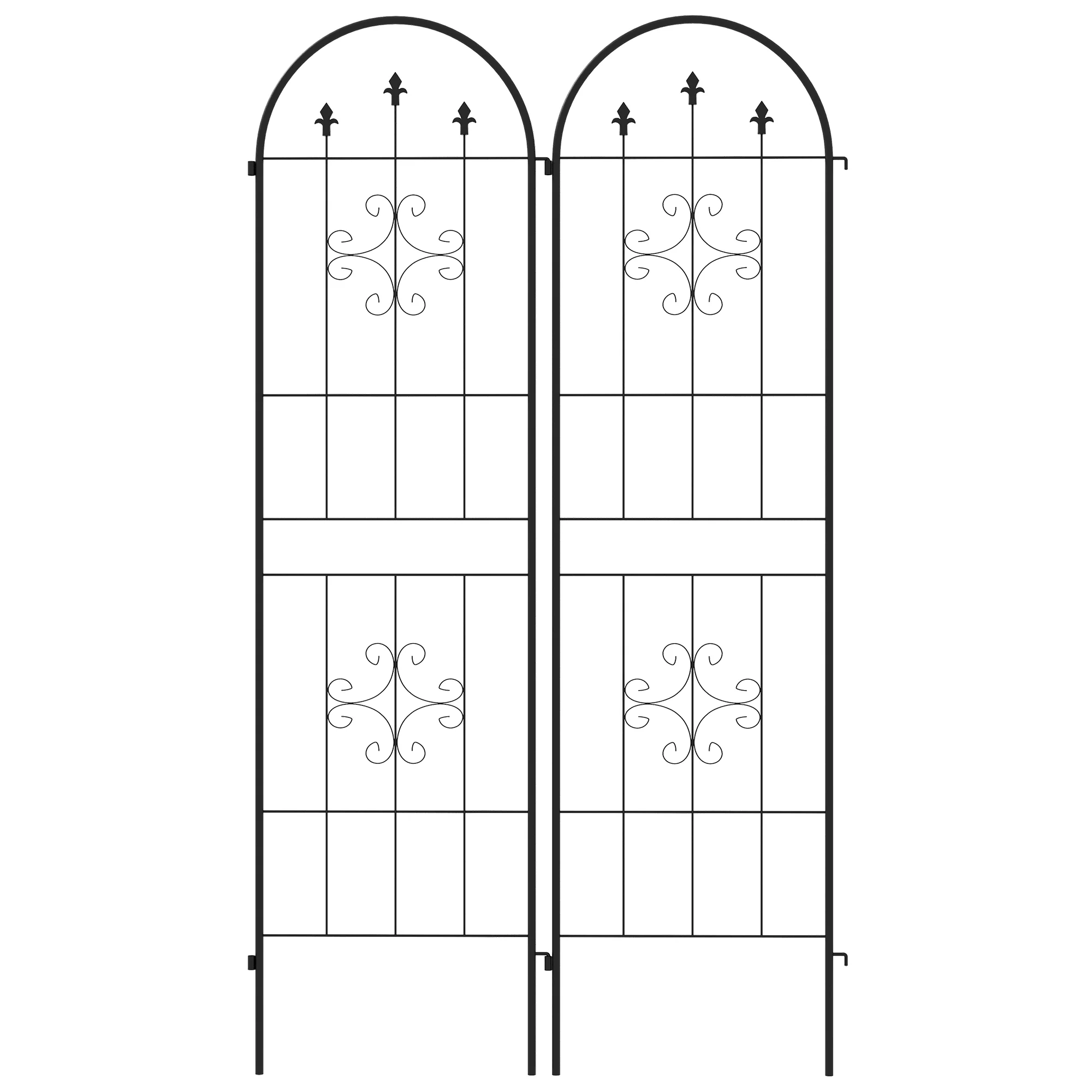 2-Pack 20" x 71" Metal Garden Trellis with Arrow Design - Image 2
