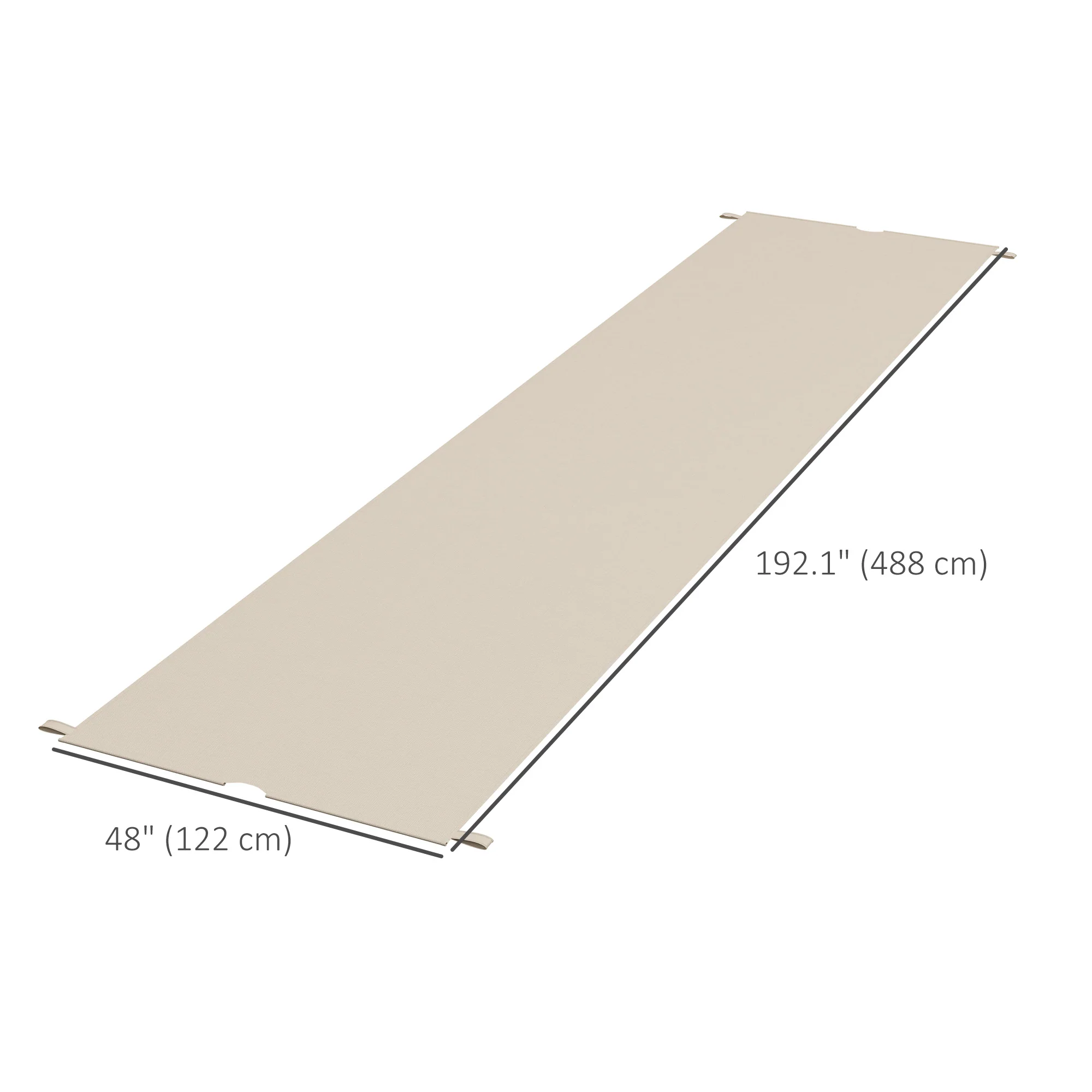 2-Pack 16' x 4' UV-Blocking Pergola Shade Covers, for 10 x 10ft Pergola, Khaki - Image 5