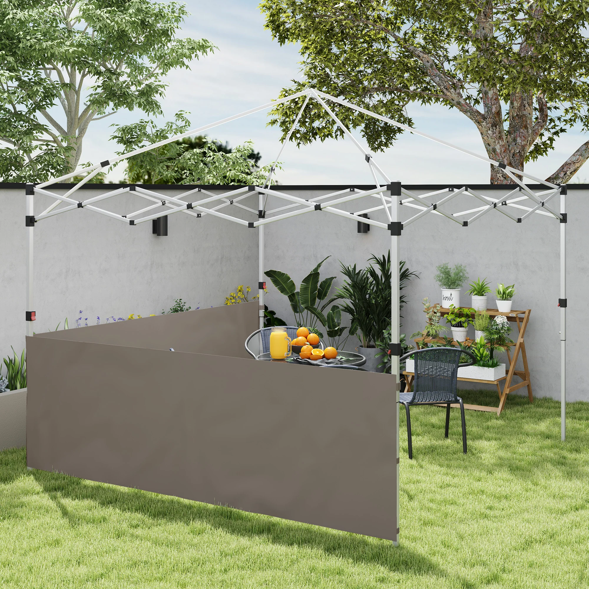 2-Pack Half Sidewalls for 10' x 10'/20' Canopy,UPF 30+ UV-Resistant, Grey - Image 11