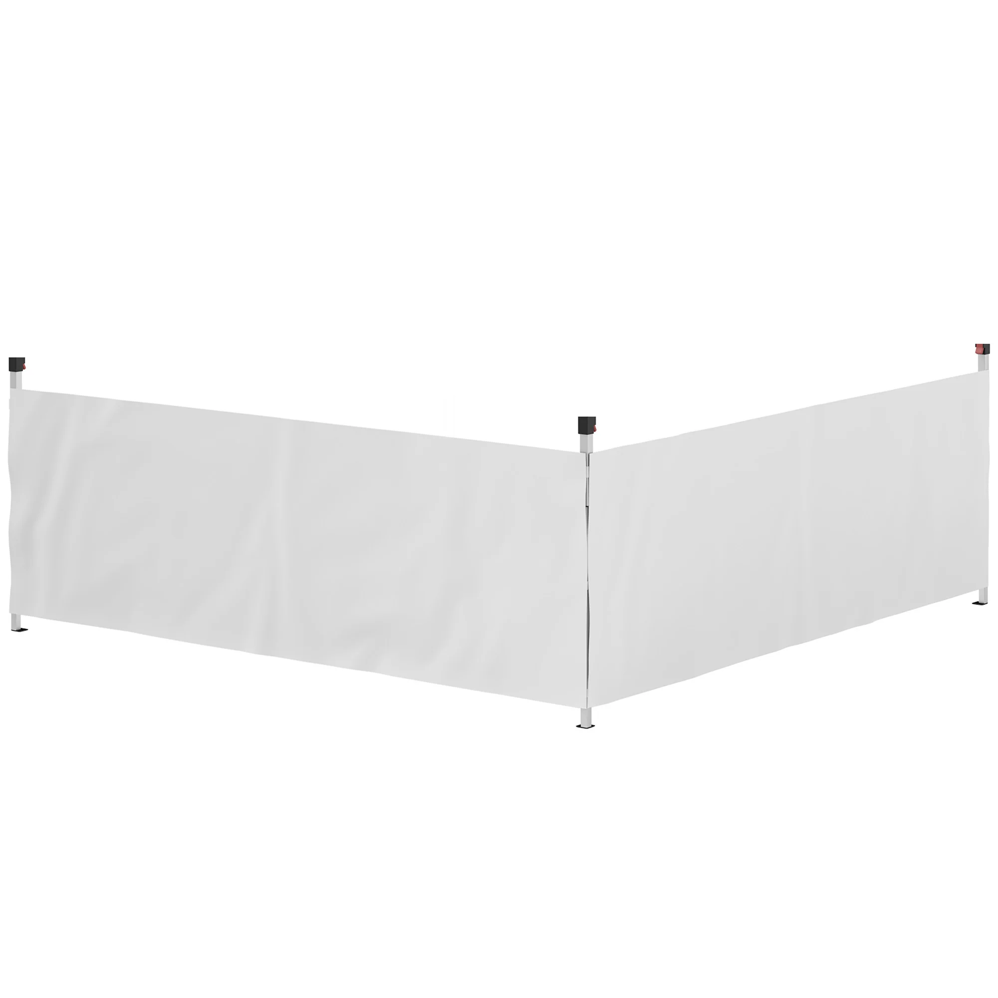 2-Pack Half Sidewalls for 10' x 10'/20' Canopy,UPF 30+ UV-Resistant, White