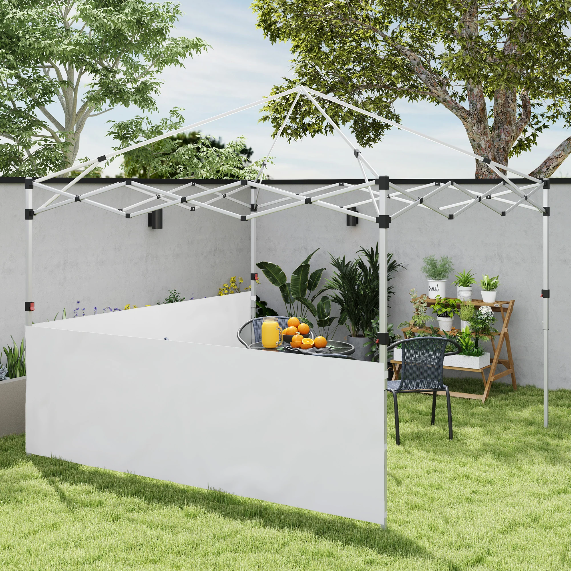 2-Pack Half Sidewalls for 10' x 10'/20' Canopy,UPF 30+ UV-Resistant, White - Image 11
