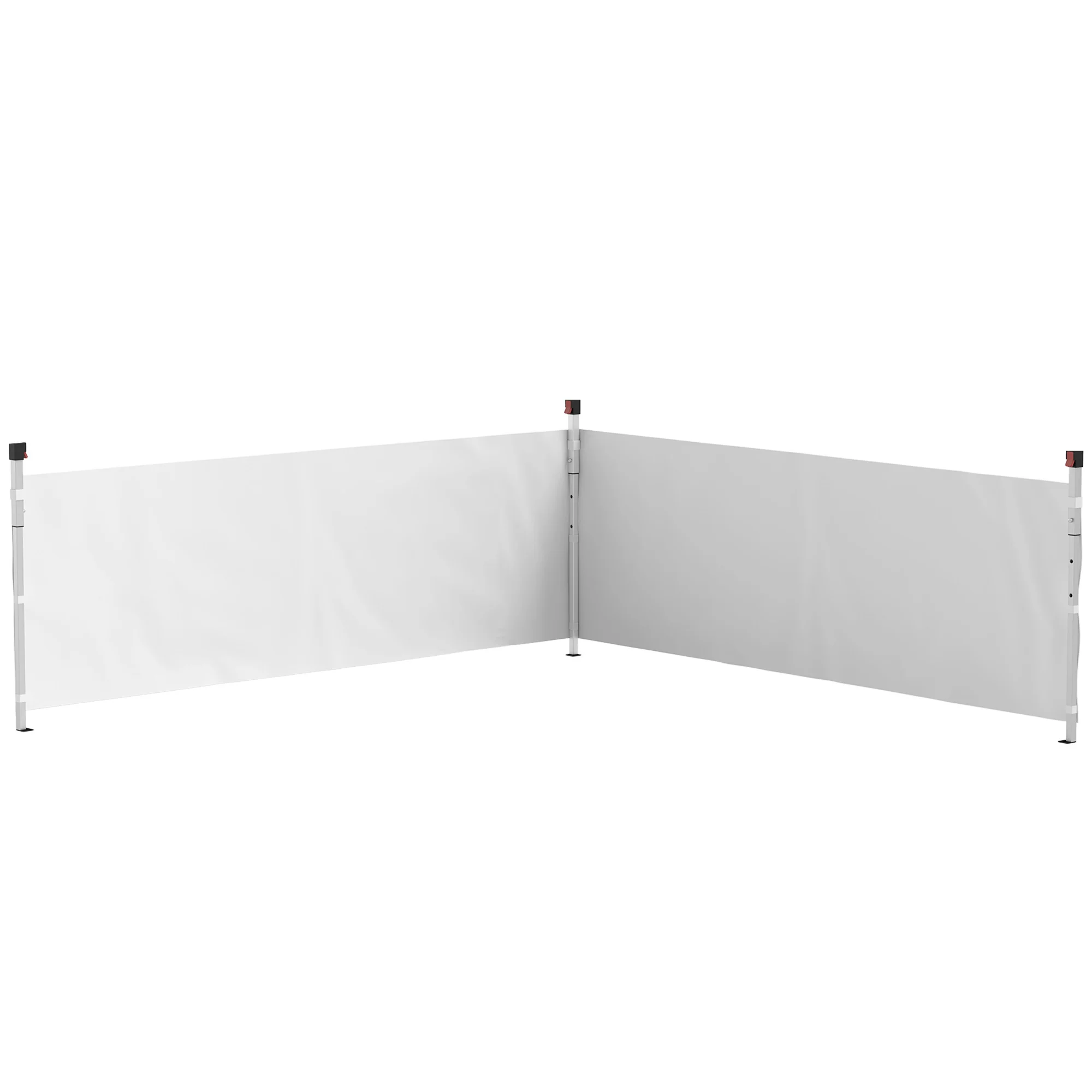 2-Pack Half Sidewalls for 10' x 10'/20' Canopy,UPF 30+ UV-Resistant, White - Image 2