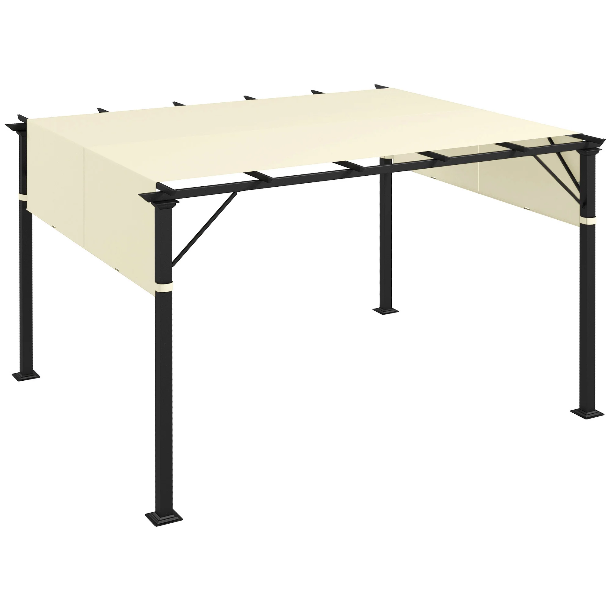 2 PCS UV Protection Pergola Cover, Easy to Install, for 3 x 3m Pergola, Cream White - Image 12