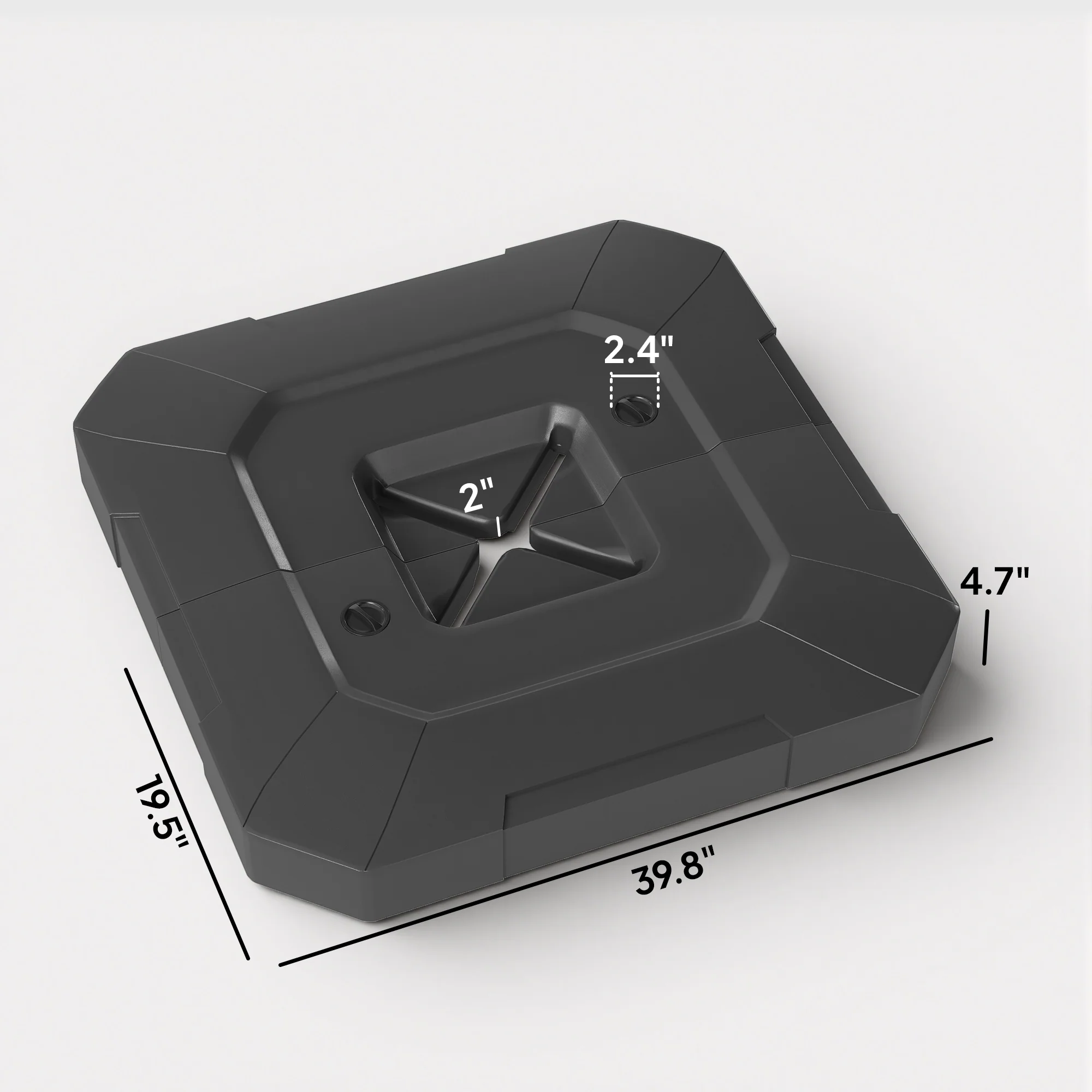 2-Piece Cantilever Umbrella Base Weight Set, 231 lb, Black - Image 5