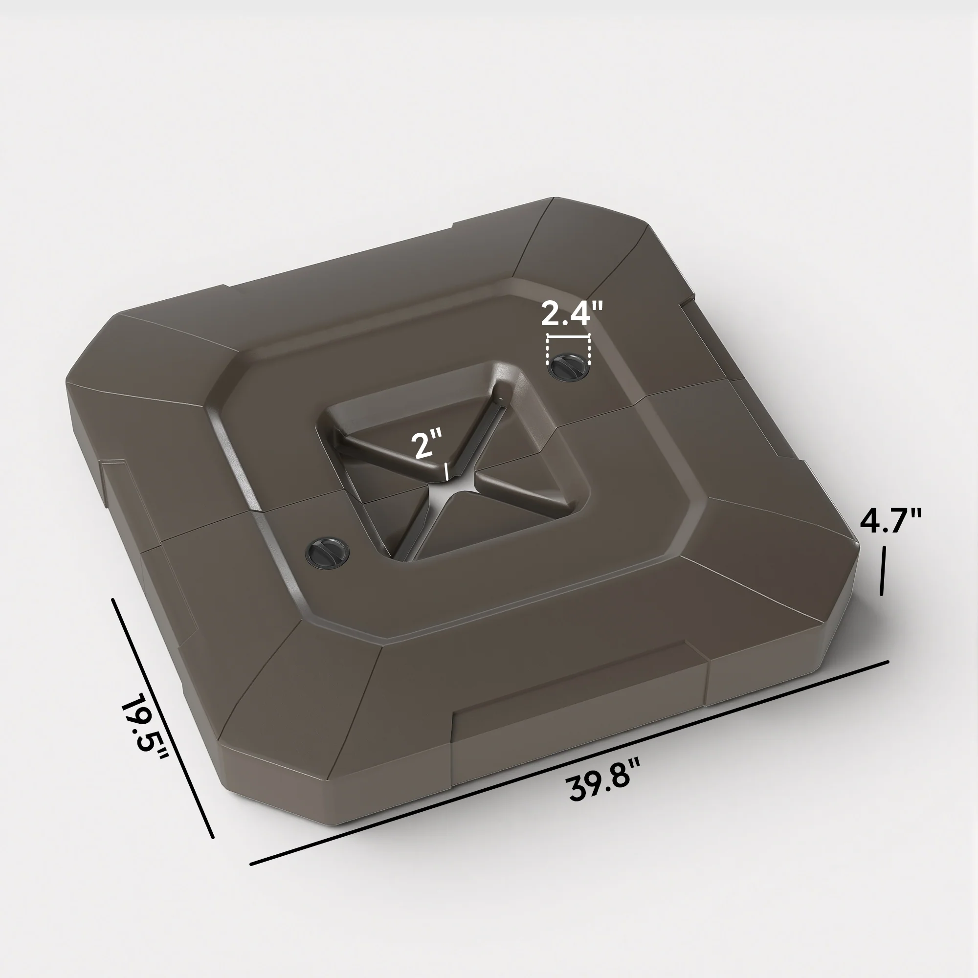 2-Piece Cantilever Umbrella Base Weight Set, 231 lb, Brown - Image 5
