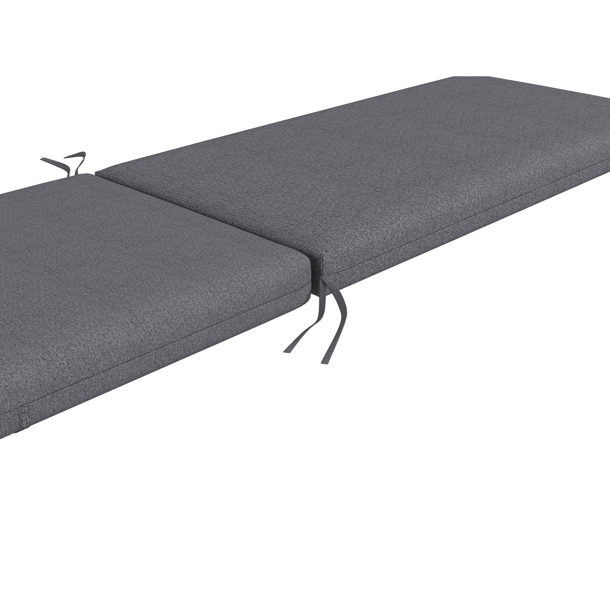 2-Piece Patio Chair Cushion Pillows Replacement, Back & Seat Cushions Set with Ties, Grey - Image 11