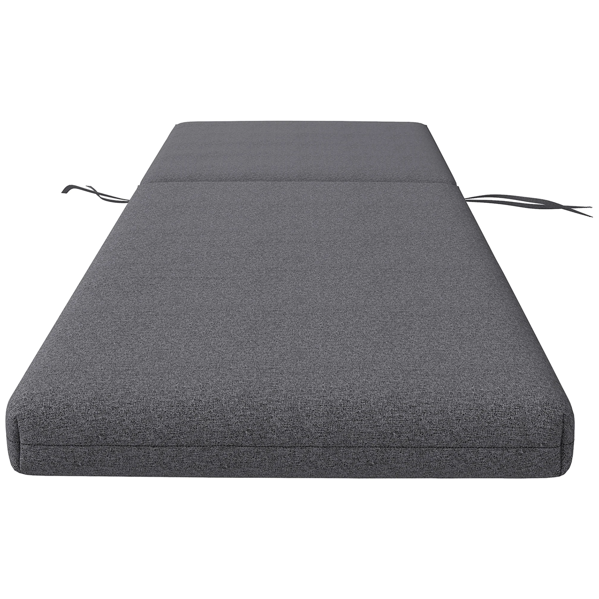 2-Piece Patio Chair Cushion Pillows Replacement, Back & Seat Cushions Set with Ties, Grey - Image 9