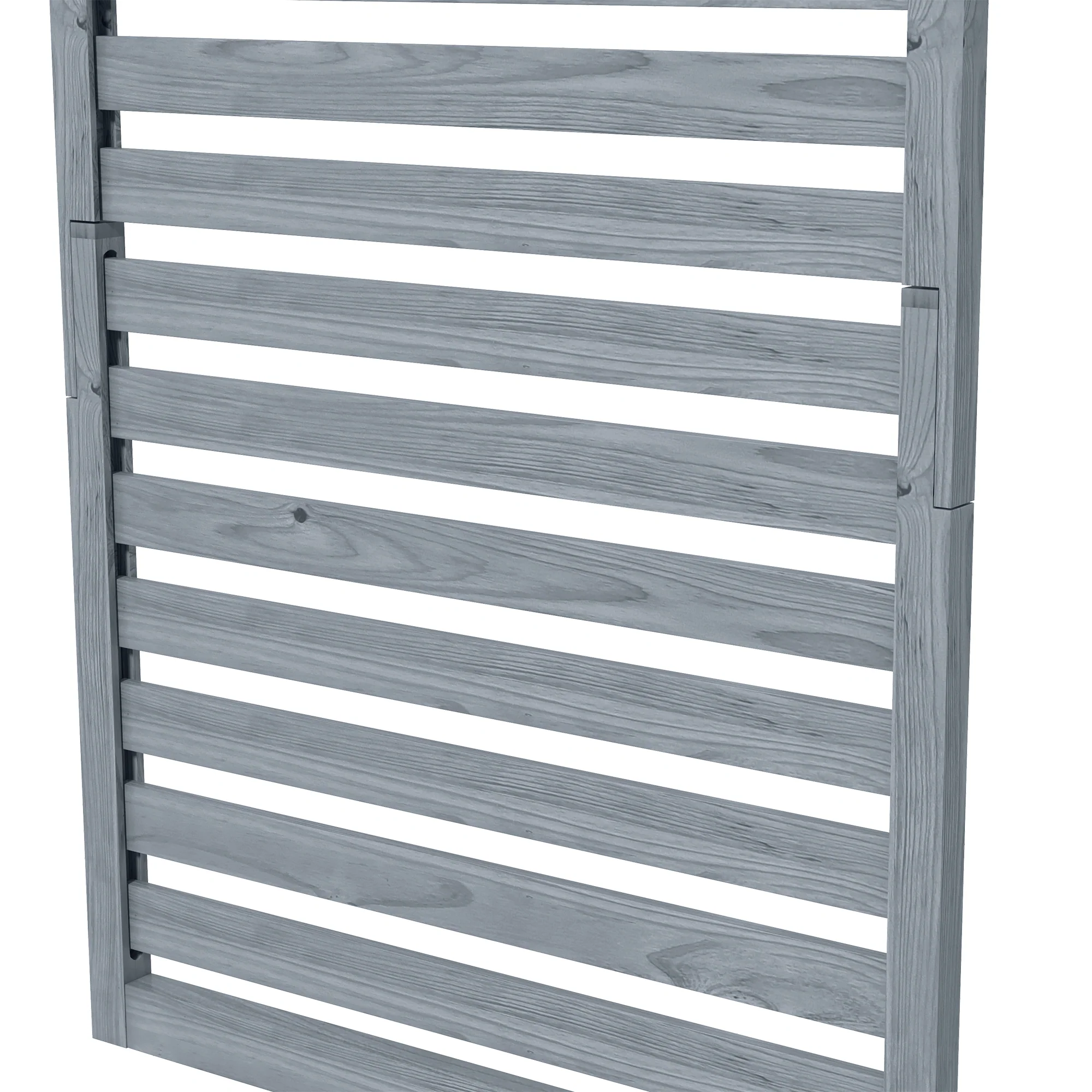 2-pieces Outdoor Plant Stands with Hanging Planter Shelves for Climbing Plants, Grey - Image 10