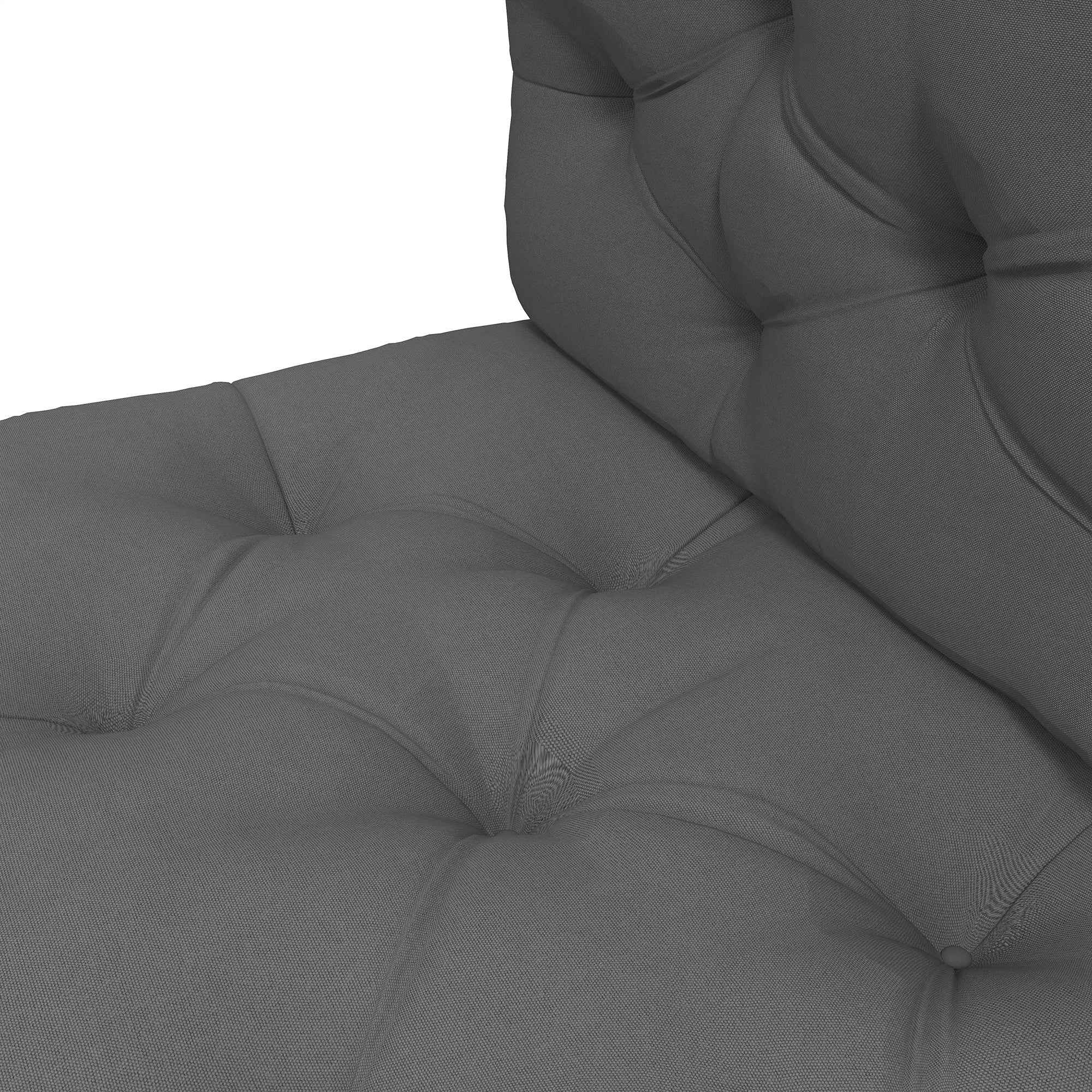 2 Seater Pallet Seat Cushions Back Pillows Replacement for Indoor Outdoor, Charcoal Grey - Image 10
