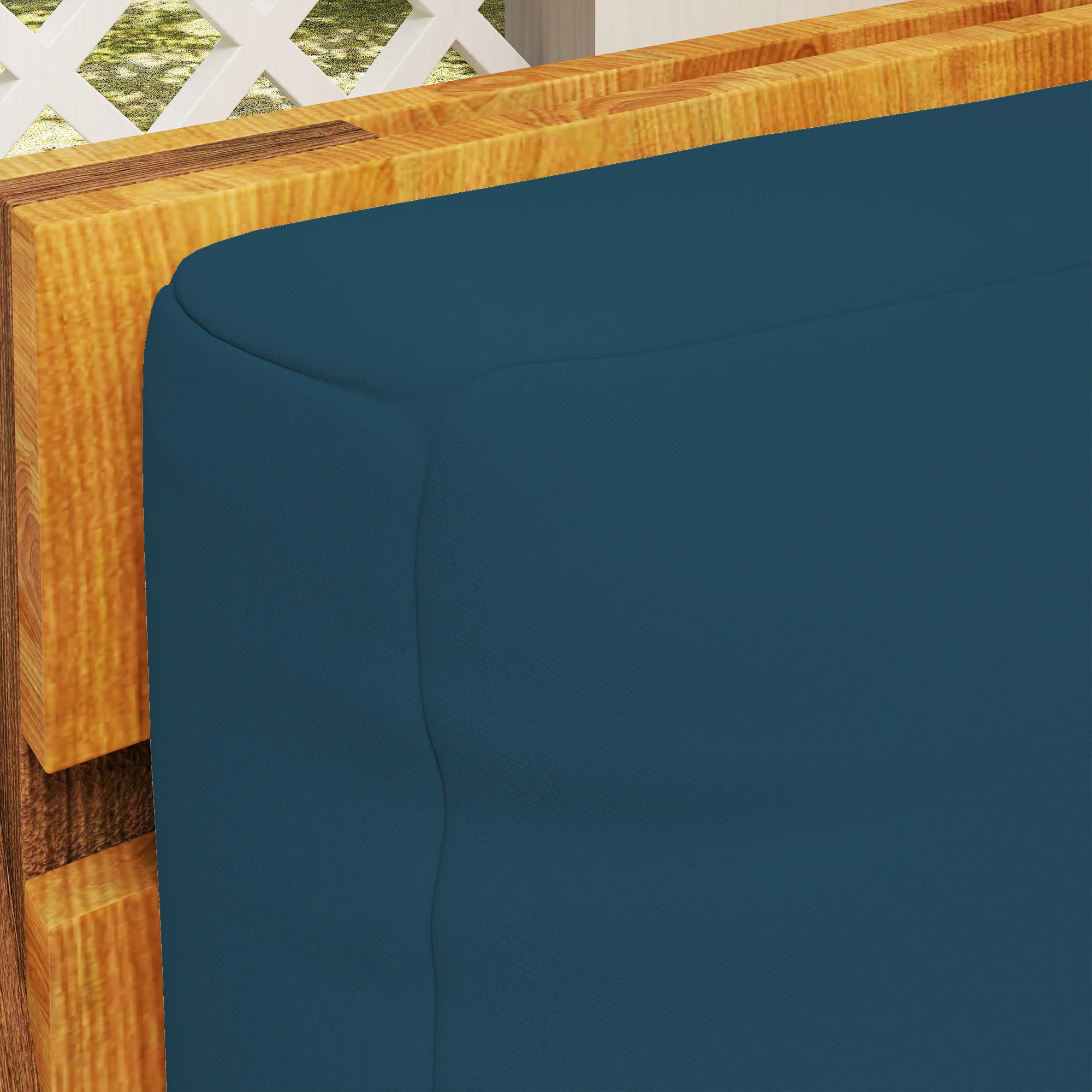 2 Seater Pallet Furniture Cushions with Back, 20 cm Thick Outdoor Seat Pads, Navy Blue - Image 11