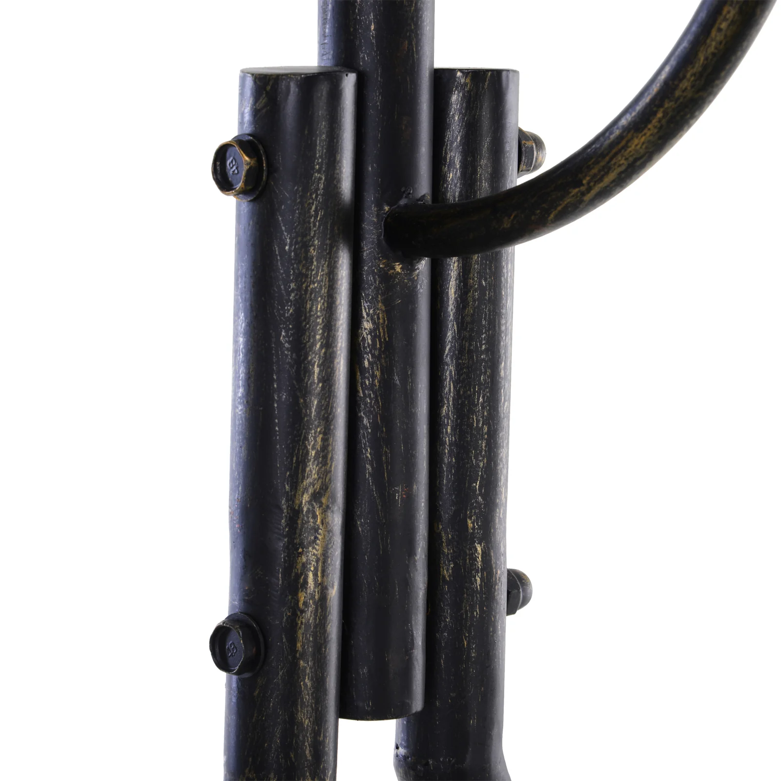 2 Seater Porch Swing Chair, Weather Resistant Outdoor Swing Seat with Metal Frame, Black - Image 11