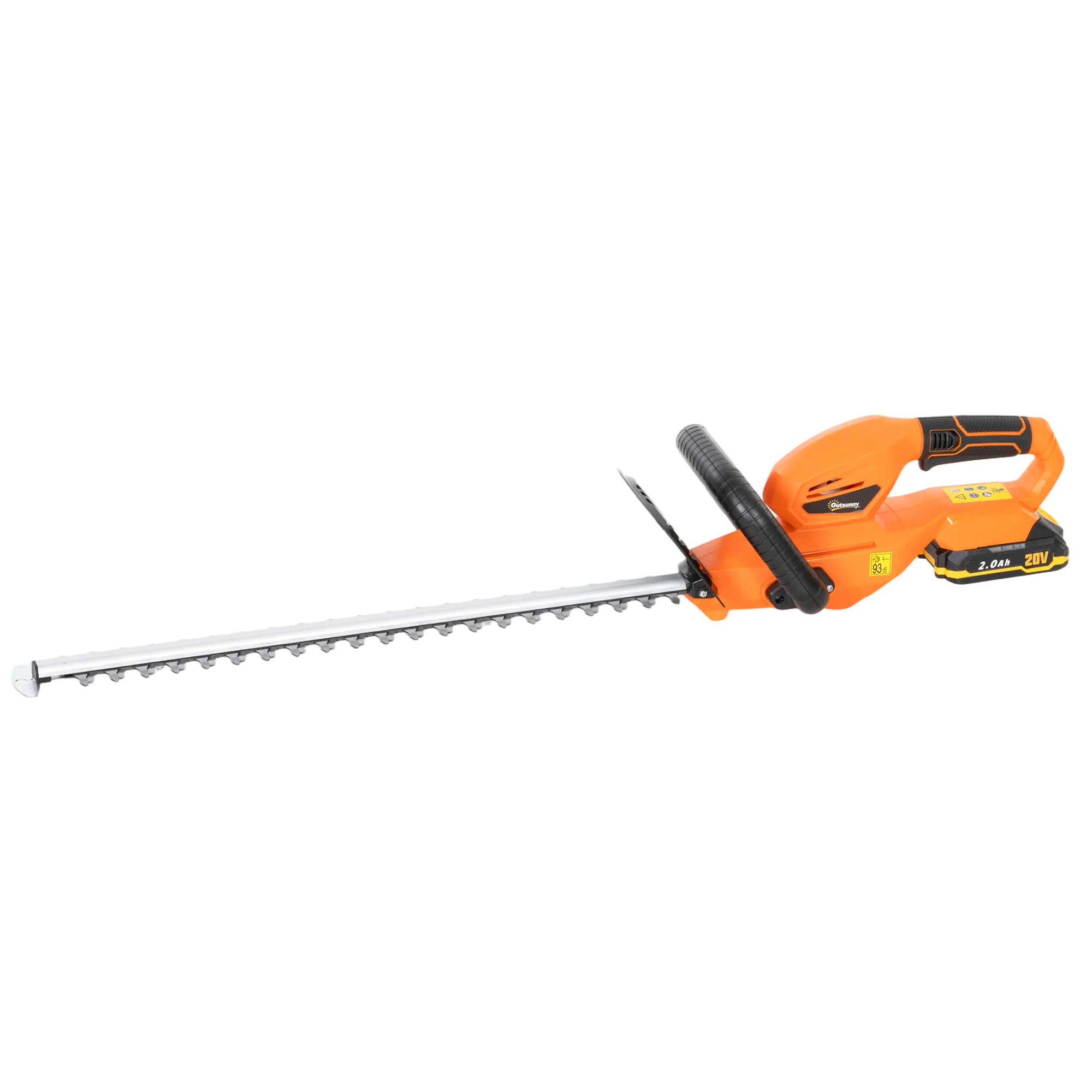 20" Cordless Hedge Trimmer with Battery and Charger, Orange - Image 12