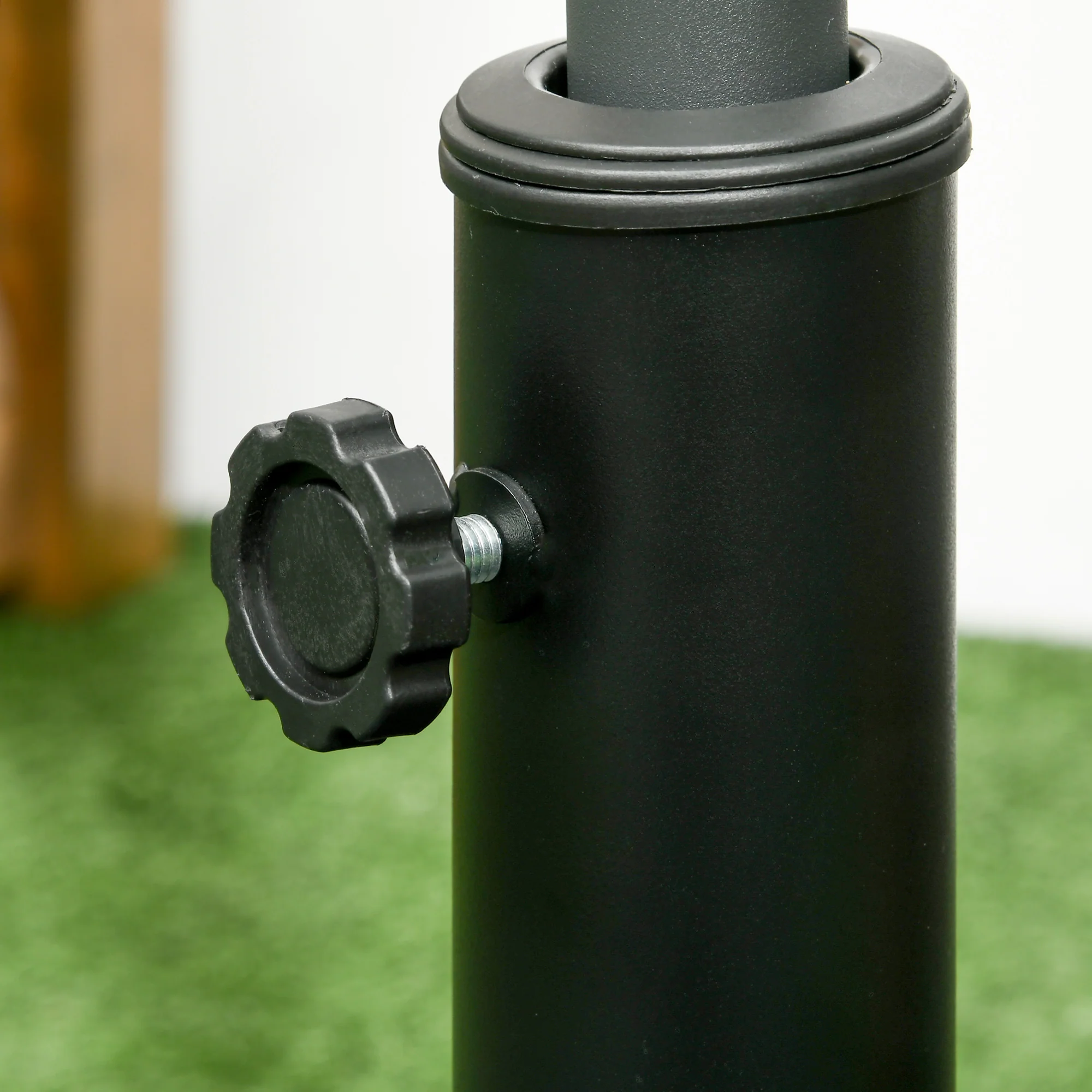 20" 42lb Square Resin Umbrella Base, for 1.3"/1.5"/1.9" Poles, Black - Image 10