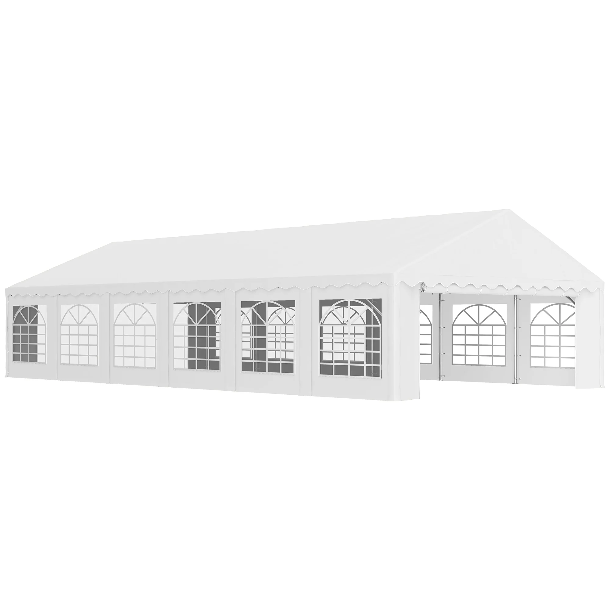 20' x 40' Heavy Duty Party Tent and Carport with Sidewalls, White - Image 12