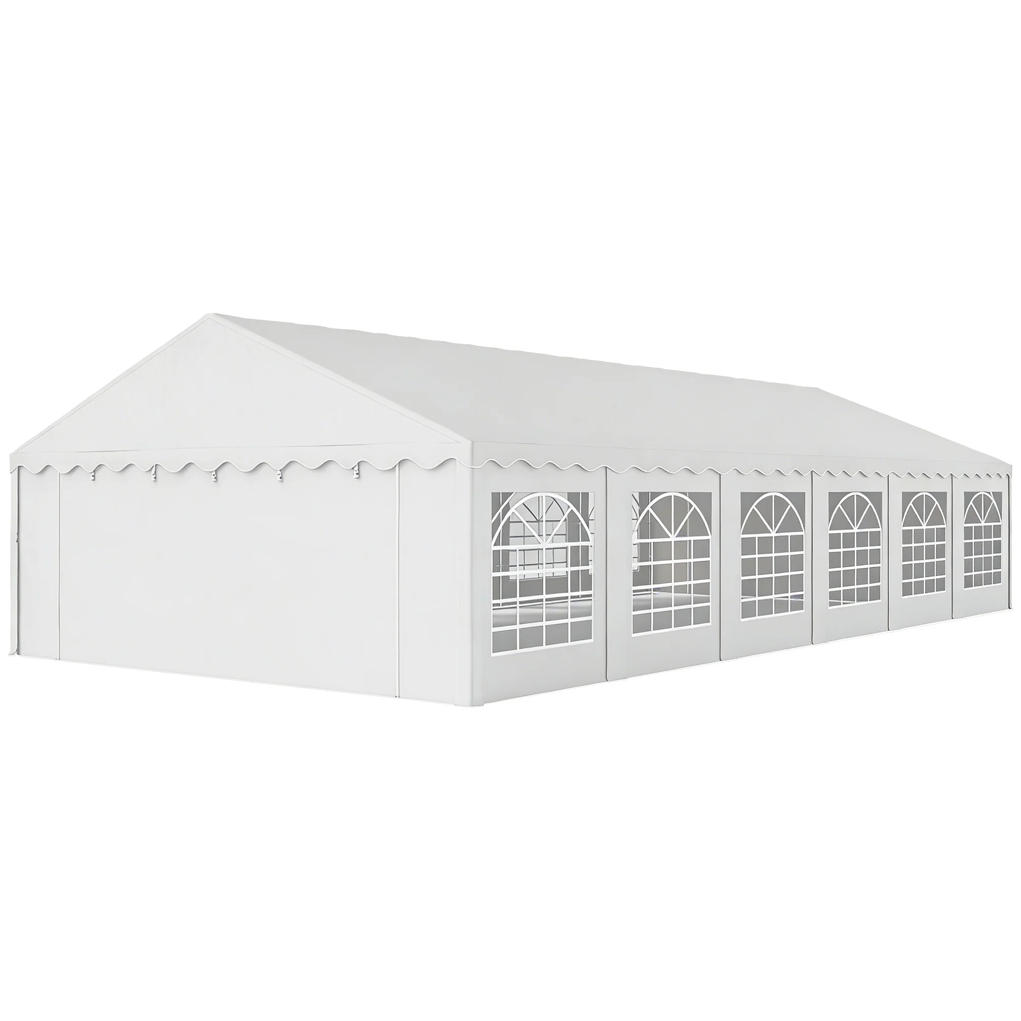 20' x 40' Heavy Duty Party Tent and Carport with Sidewalls, White - Image 2