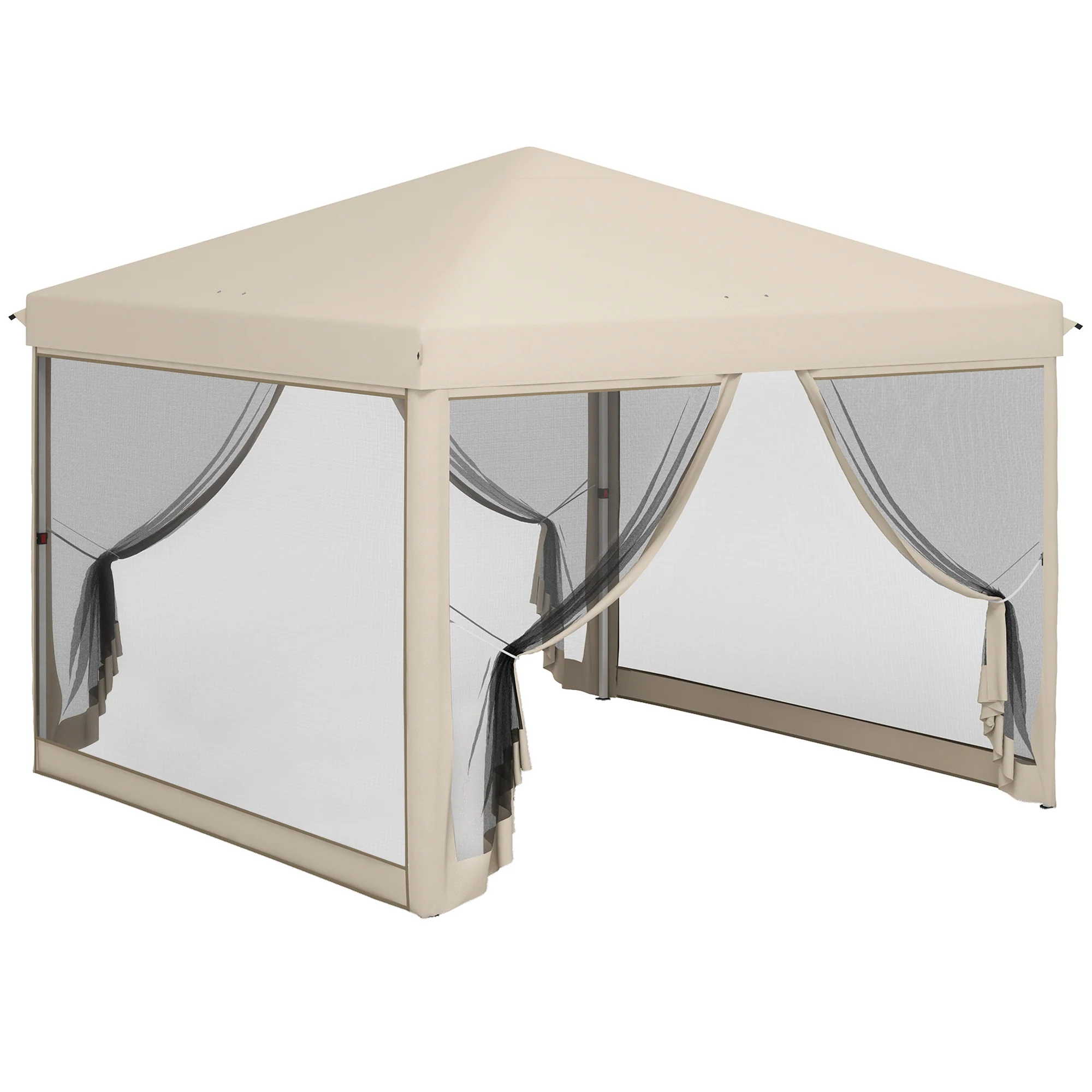 10' x 10' Pop Up Canopy Tent with Netting and Carry Bag