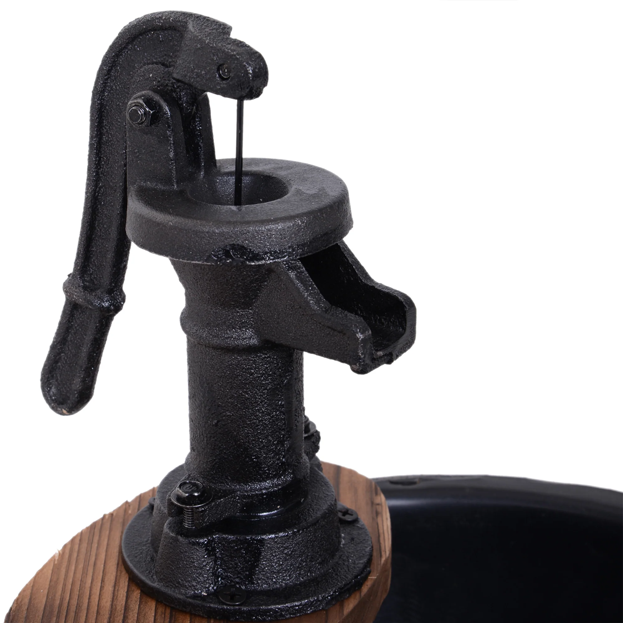 23" Wooden Fountain, 2 Tiers Electrical Waterfall w/ UL Certified 3600r/min Speed Pump - Image 10