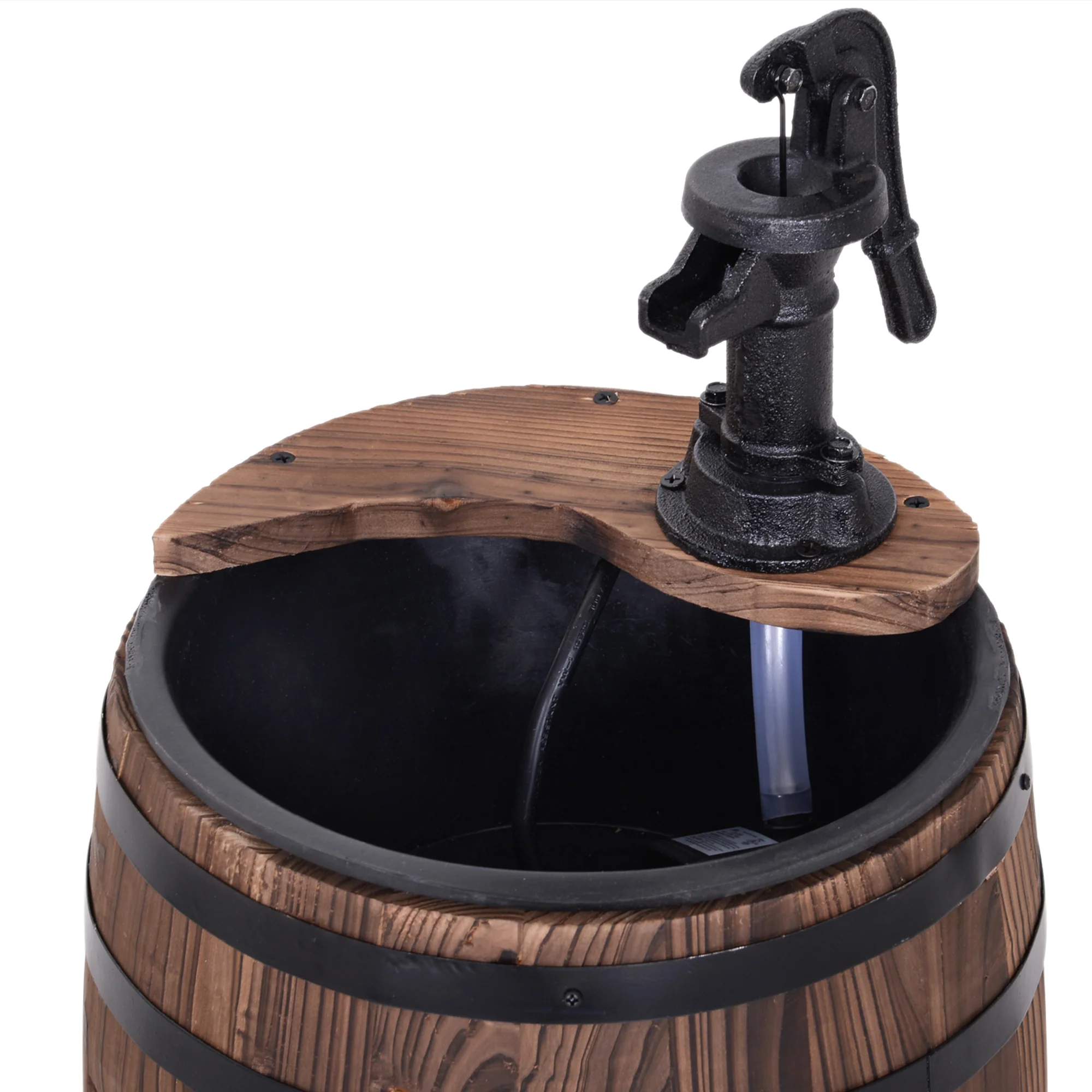 23" Wooden Fountain, 2 Tiers Electrical Waterfall w/ UL Certified 3600r/min Speed Pump - Image 11
