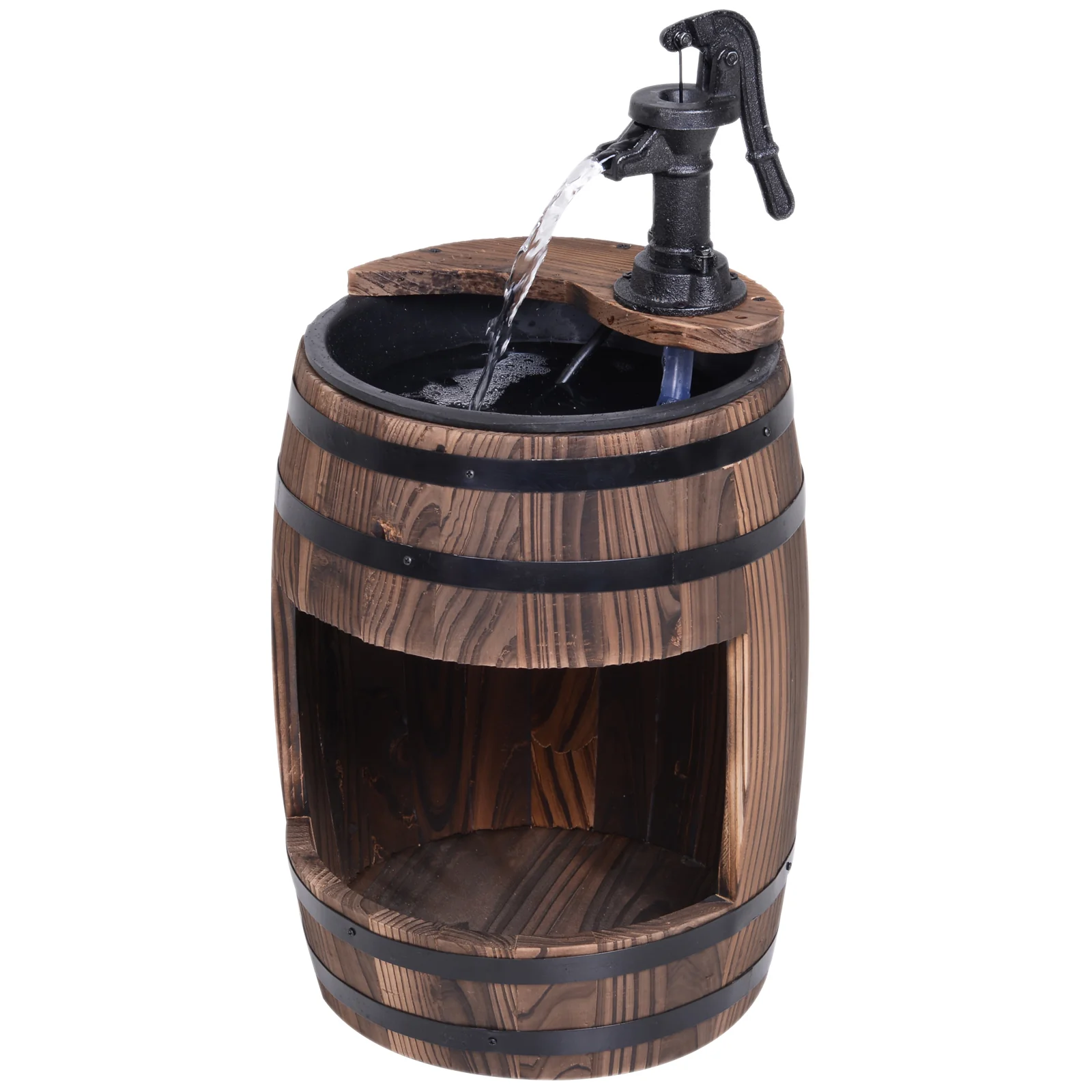 23" Wooden Fountain, 2 Tiers Electrical Waterfall w/ UL Certified 3600r/min Speed Pump - Image 12