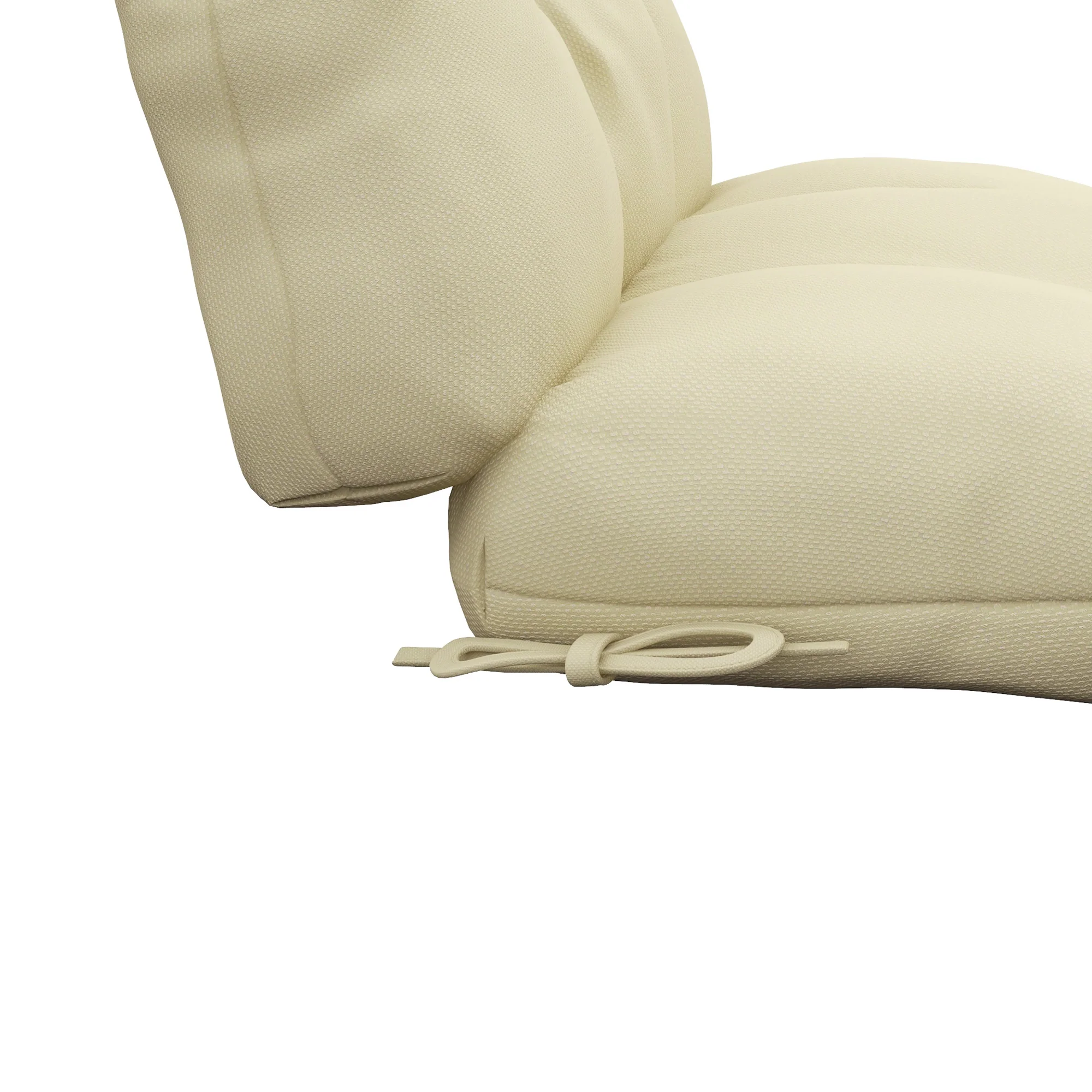 2pc Outdoor Seat Cushions with Backrest & Ties, Water Repellent Chairs Seat Pads, Beige - Image 11