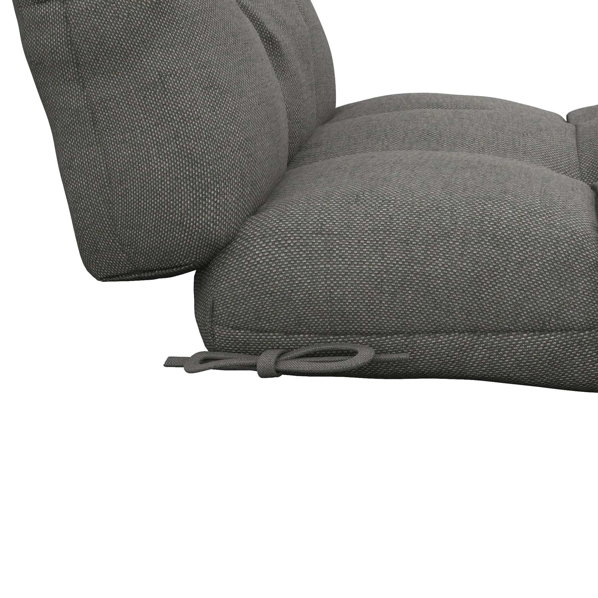 2pc Outdoor Seat Cushions with Backrest & Ties, Water Repellent Chairs Seat Pads, Charcoal Grey - Image 11