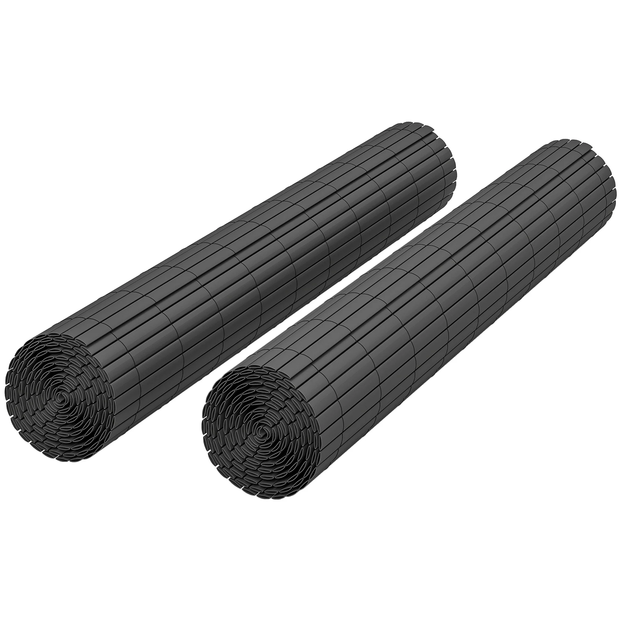 2pcs Plastic Privacy Screening Fence, 1 m x 3 m, Dark Grey - Image 2