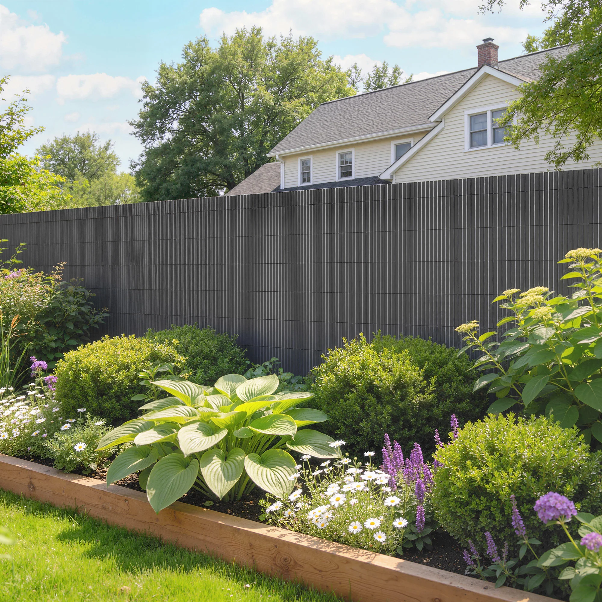 2pcs Plastic Privacy Screening Fence, 1 m x 5 m, Dark Grey - Image 10