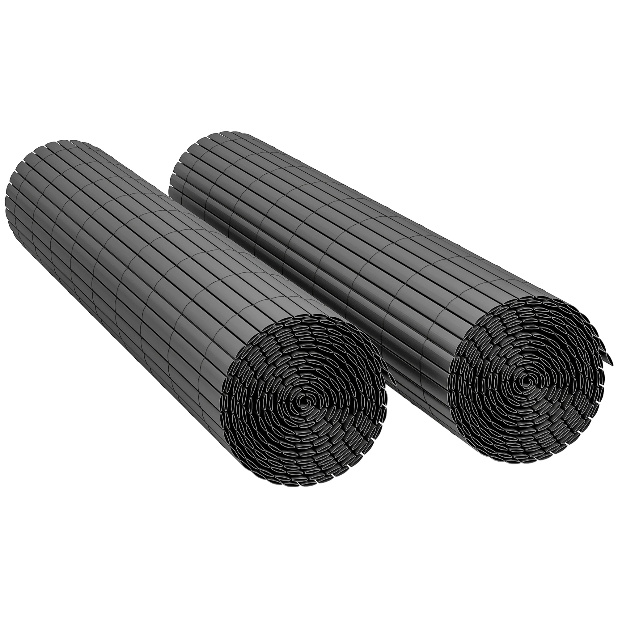 2pcs Plastic Privacy Screening Fence, 1 m x 5 m, Dark Grey - Image 2