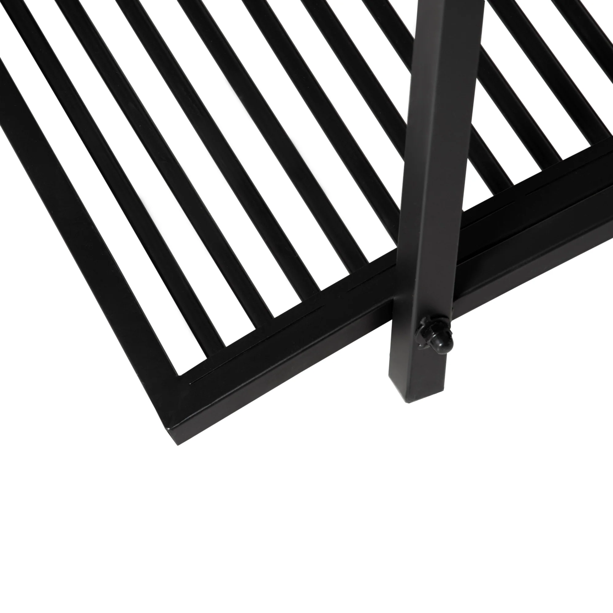 3.3FT Metal Zen Garden Bridge with Safety Siderails, Black - Image 10