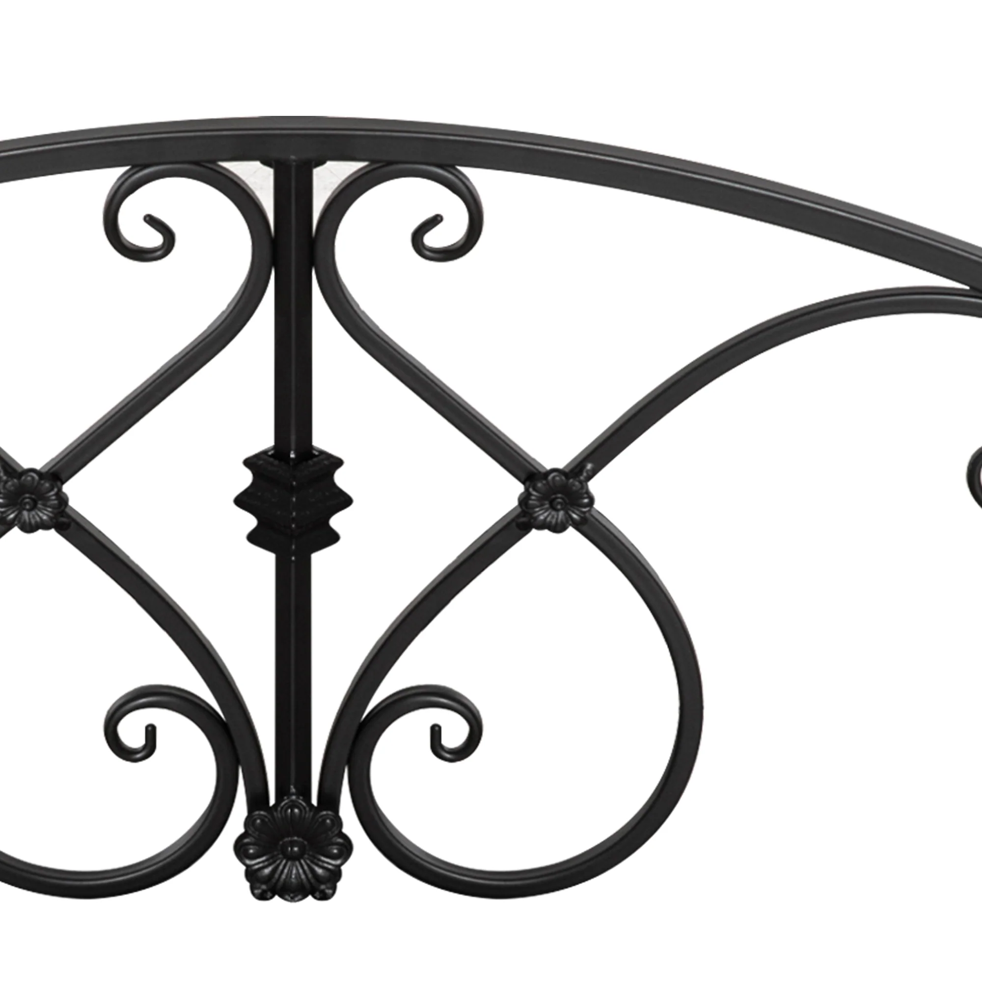 3.3FT Metal Zen Garden Bridge with Safety Siderails, Black - Image 11