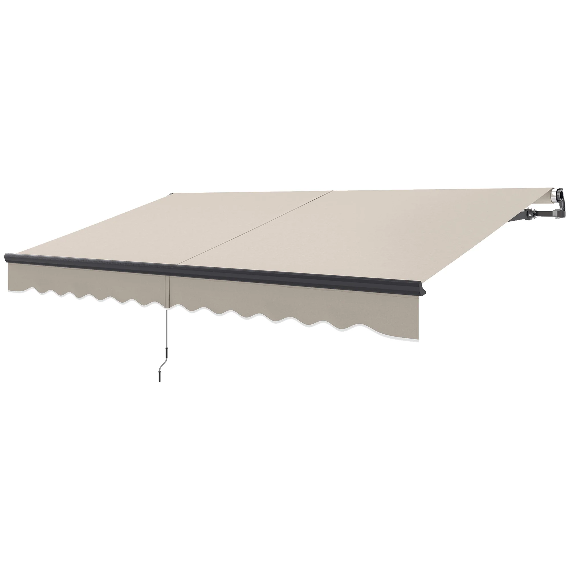 3.5 x 3m Electric Awning with Remote Controller for  Garden Patio Door Window, Beige - Image 2
